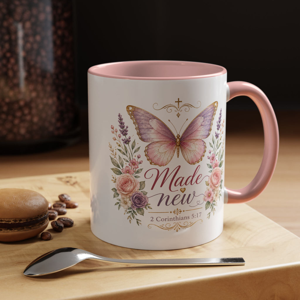 Butterfly Accent Coffee Mug | 11oz 15oz Ceramic
