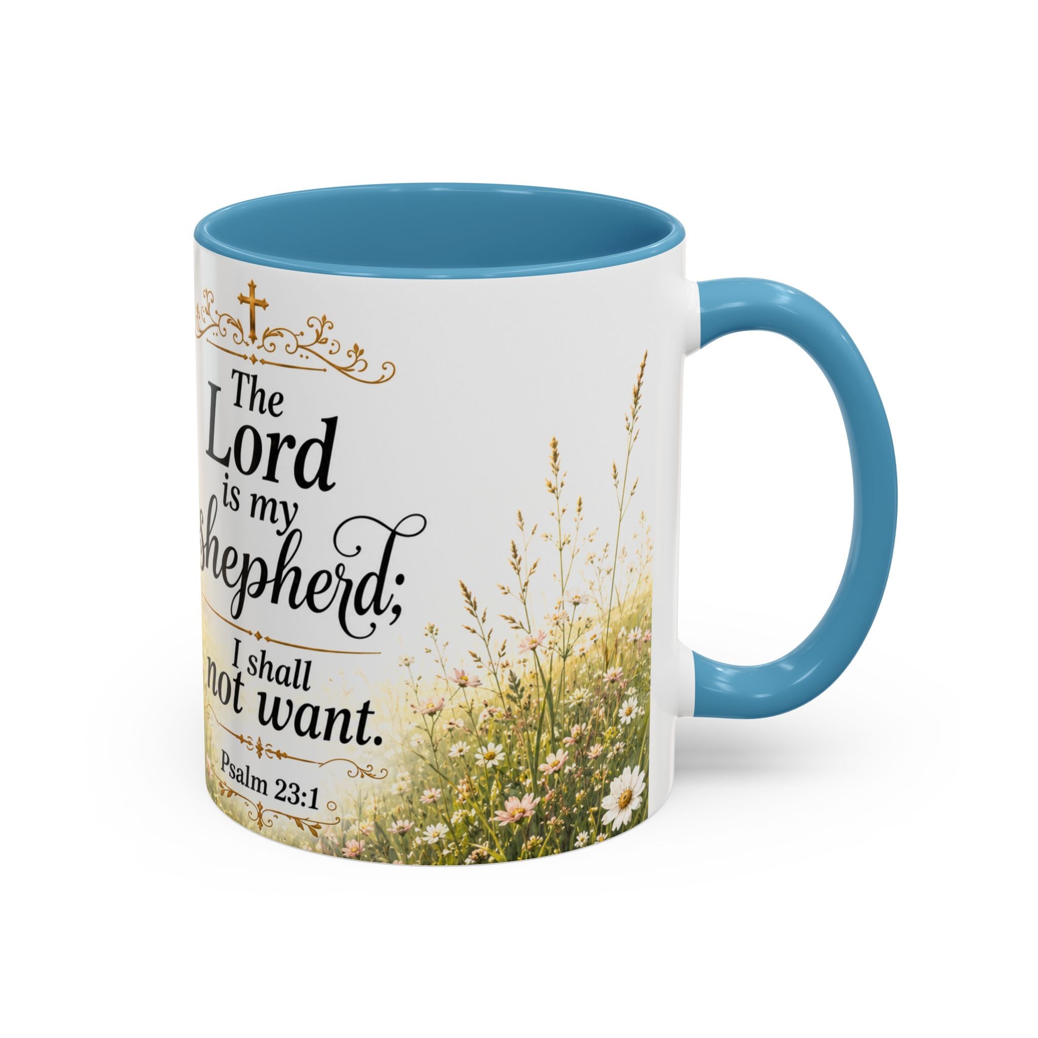 Innocence & Surrender to God Accent Coffee Mug | Religious Faith Scripture
