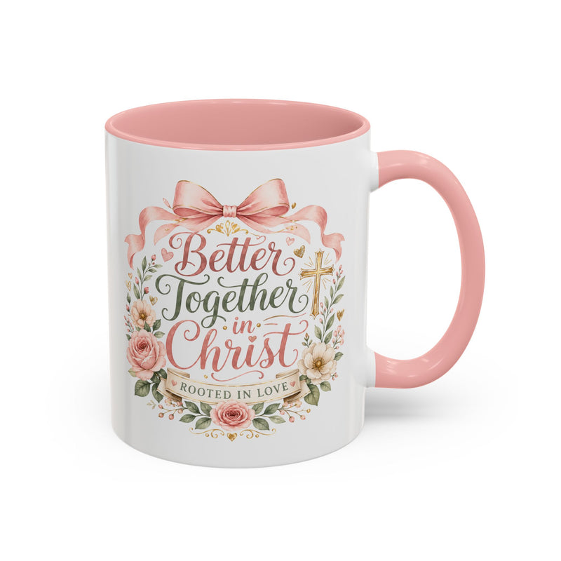 Better Together in Christ Mug, Christian Couple Gift, Rooted in Love Coffee Cup, Faith Wedding Anniversary Mug, Bible Verse Gift