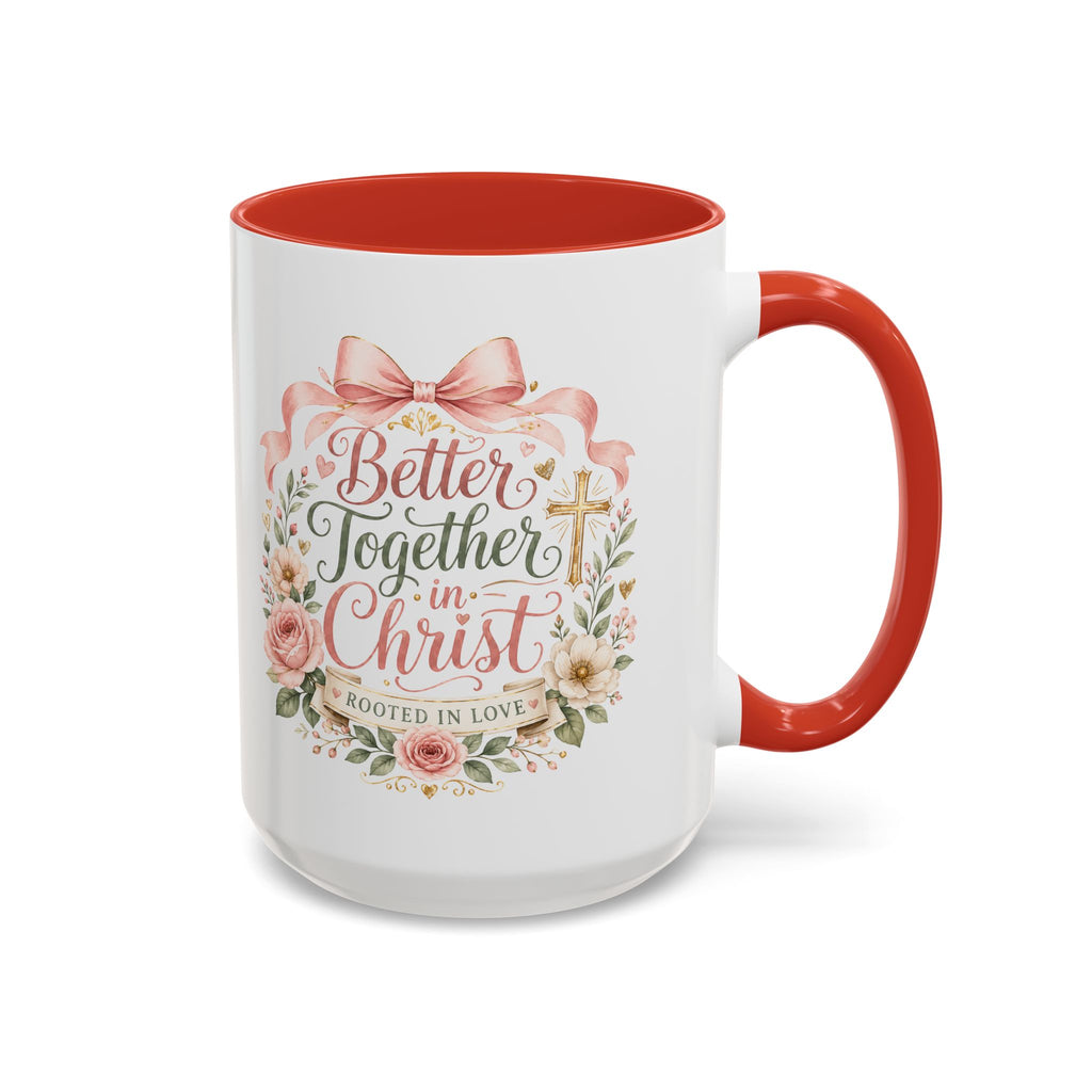 Better Together in Christ Mug, Christian Couple Gift, Rooted in Love Coffee Cup, Faith Wedding Anniversary Mug, Bible Verse Gift