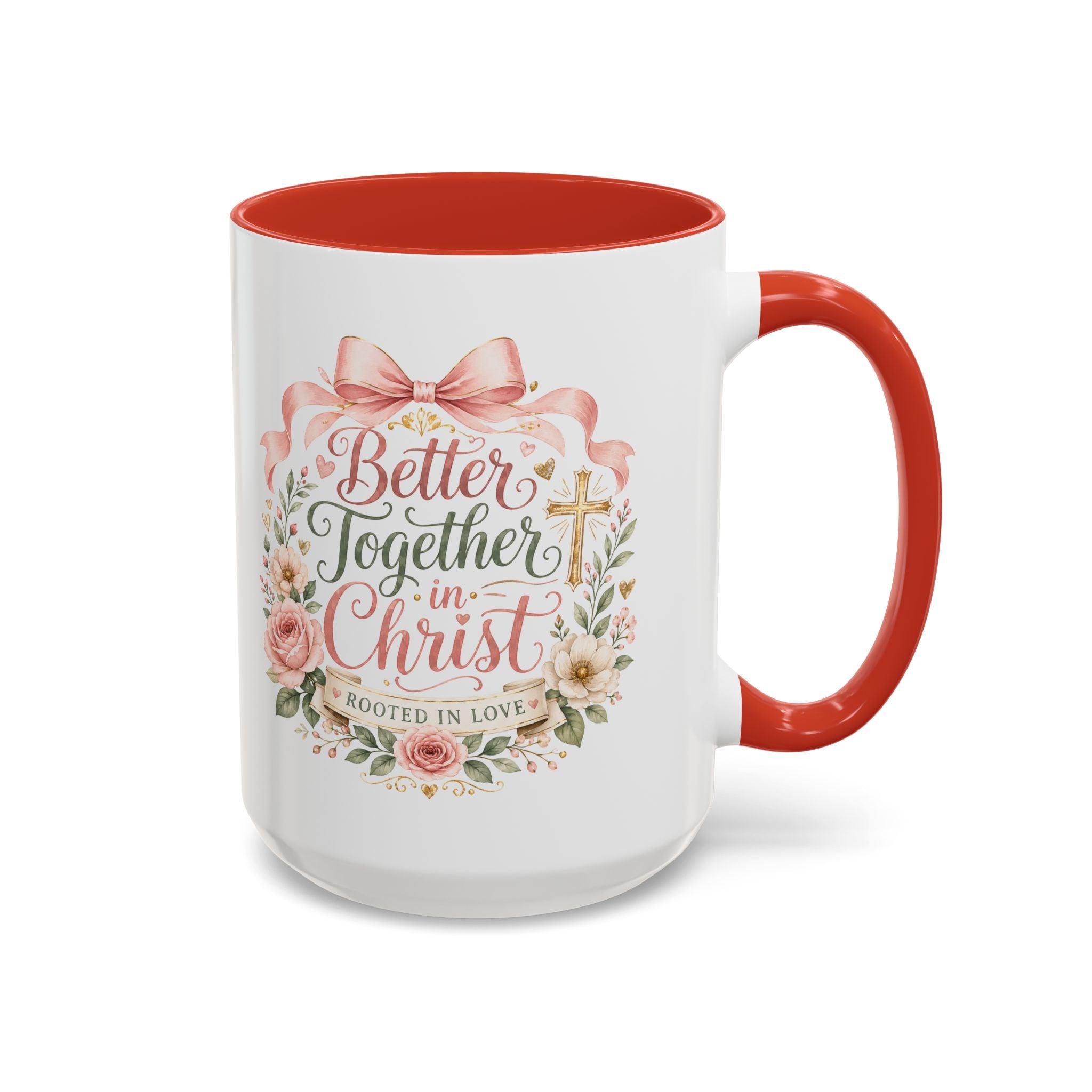 Better Together in Christ Mug, Christian Couple Gift, Rooted in Love Coffee Cup, Faith Wedding Anniversary Mug, Bible Verse Gift