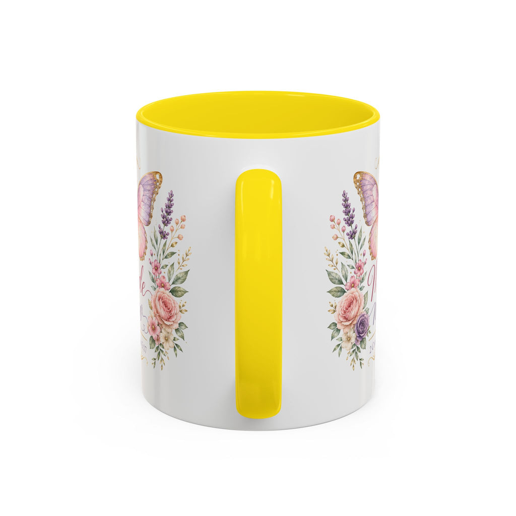 Biblical Butterfly Cup Accent Coffee Mug | Scripture Floral Ceramic