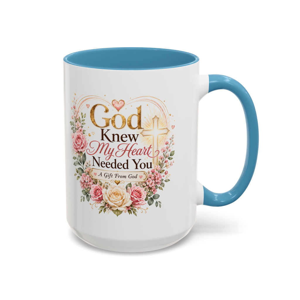 God Knew My Heart Needed You Mug, Christian Love Gift, Romantic Bible Verse Coffee Cup, Gift for Wife Girlfriend Husband Boyfriend