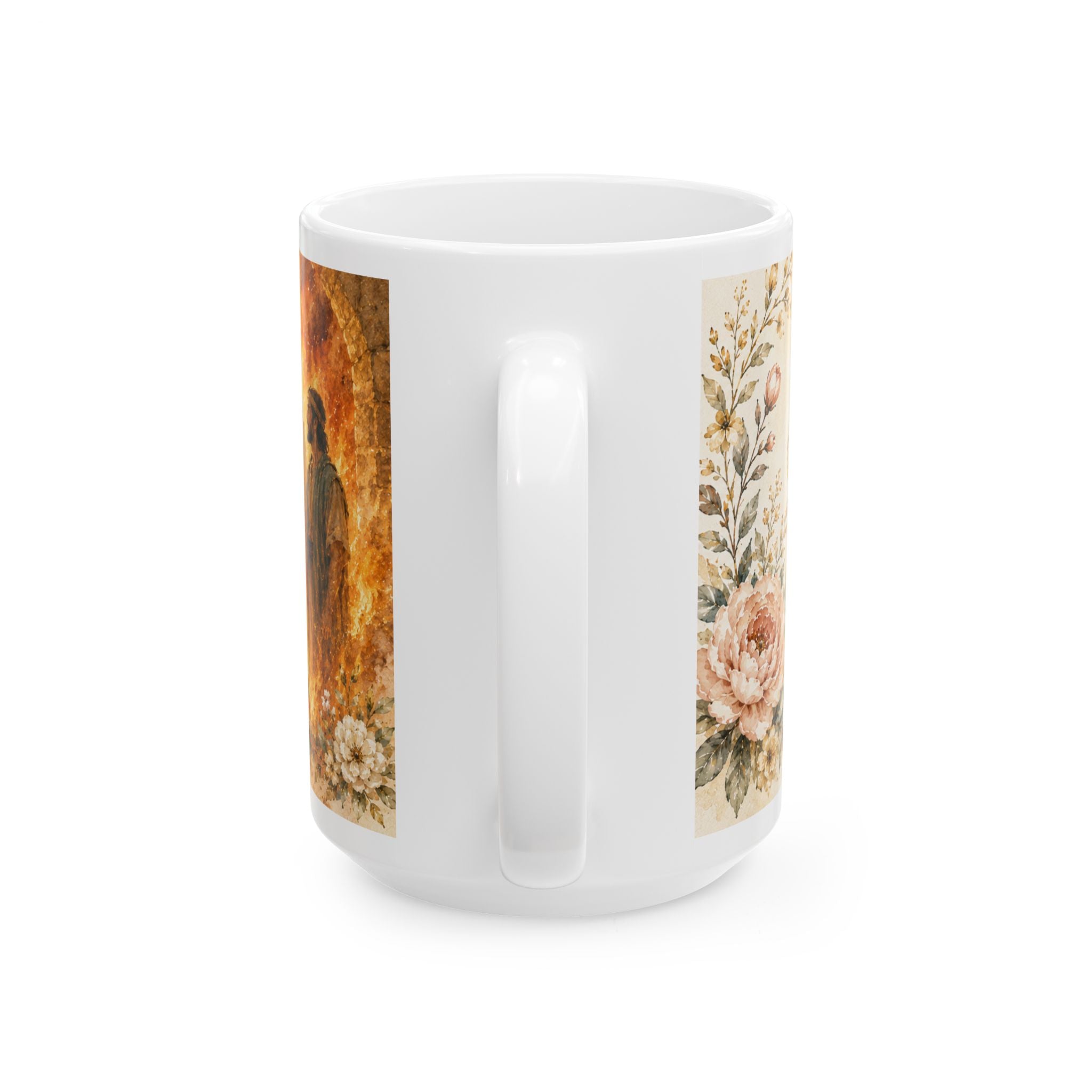 Daniel 3:25 Christian Mug, He Stood in the Fire With Me Bible Verse Coffee Cup, Fiery Furnace Faith Gift
