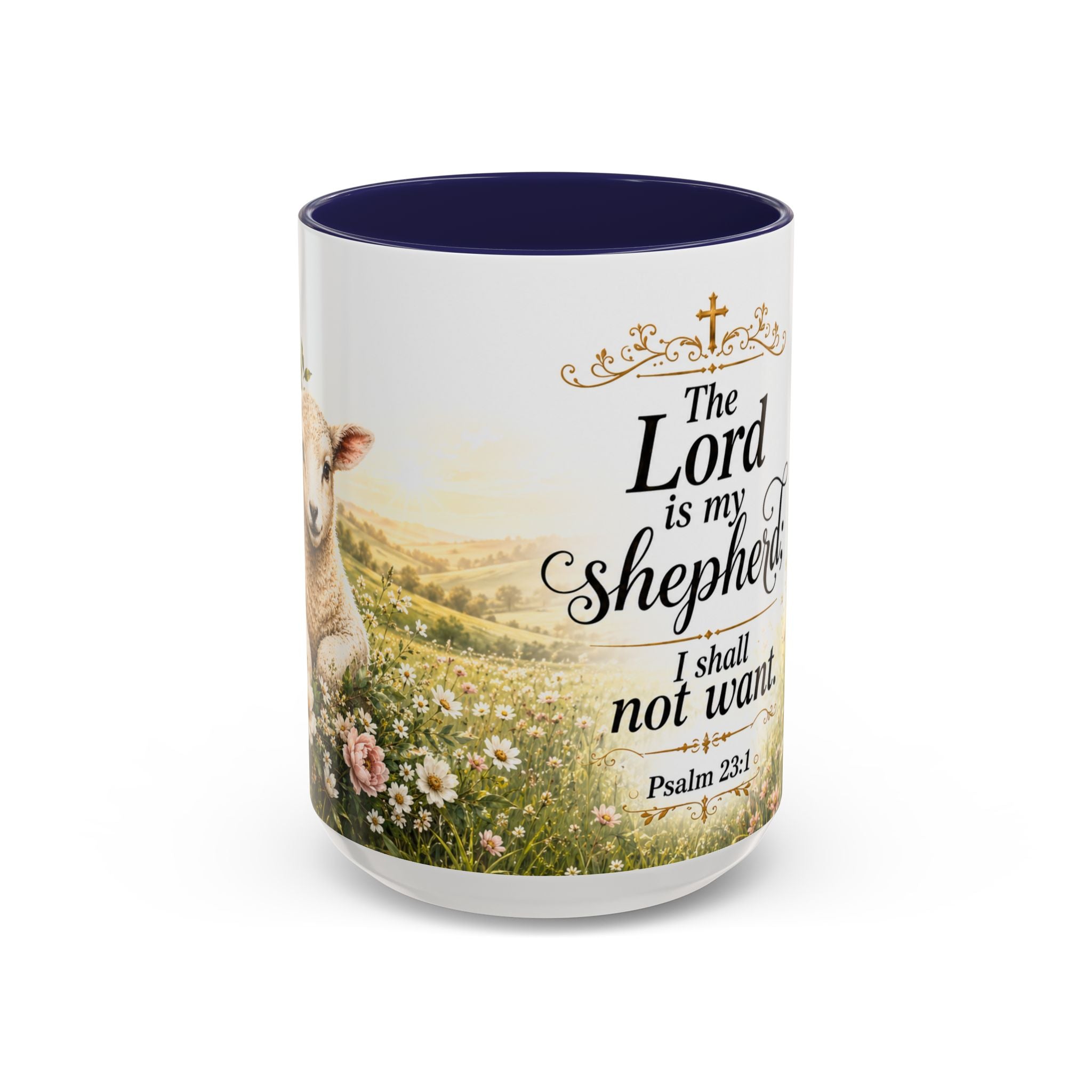 Innocence & Surrender to God Accent Coffee Mug | Religious Faith Scripture