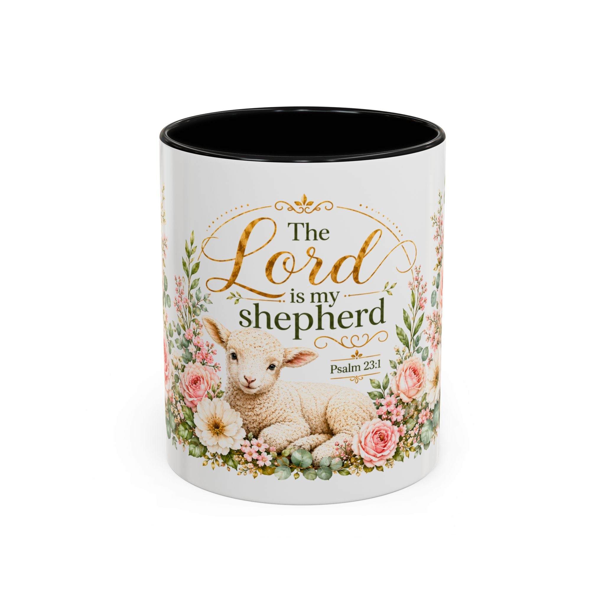 The Lord Is My Shepherd Mug, Psalm 23:1 Christian Coffee Cup, Lamb Bible Verse Mug, Faith Gift for Women Men, Religious Gift