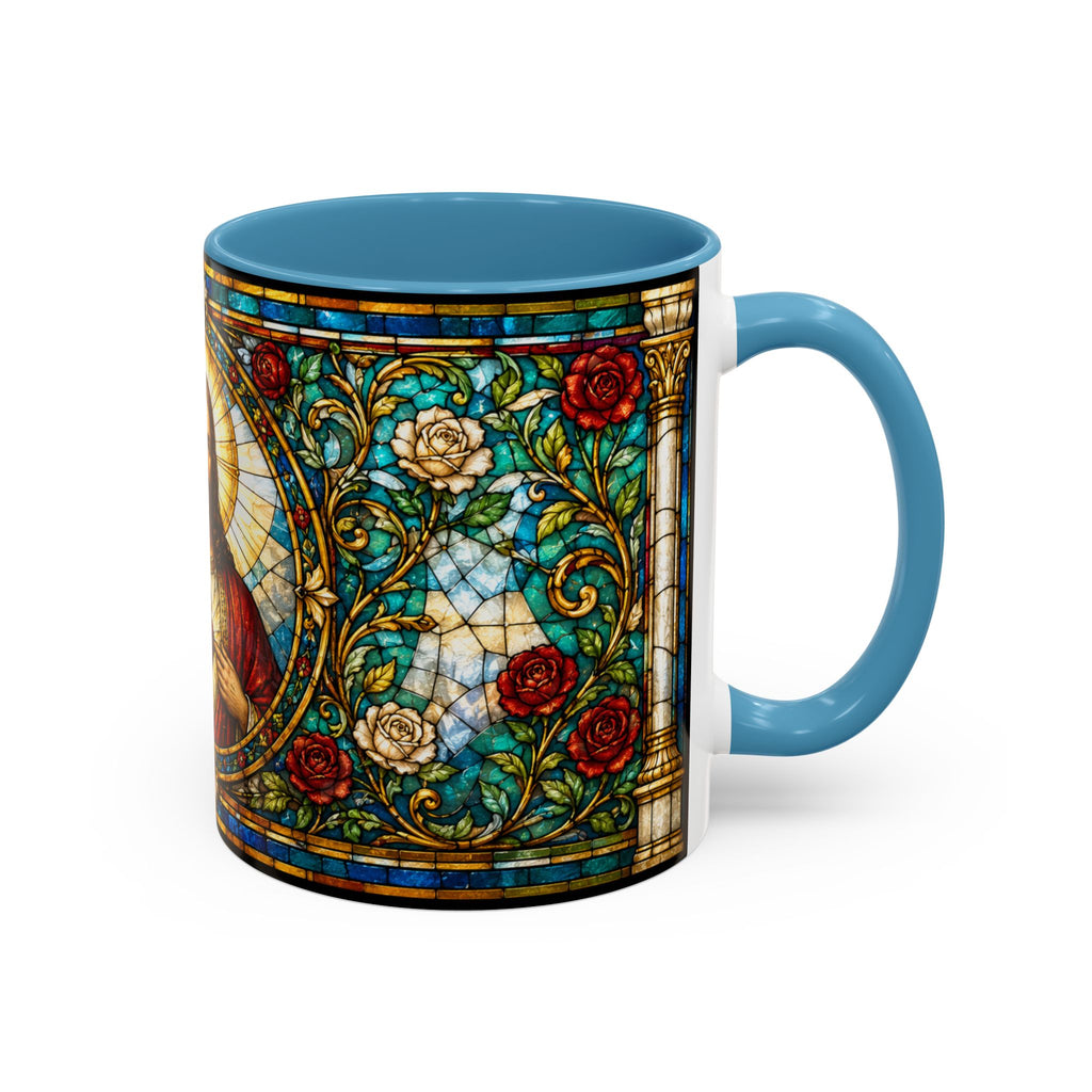 Sacred Heart Jesus Stained Glass Mug | Accent Coffee Mug 11oz 15oz