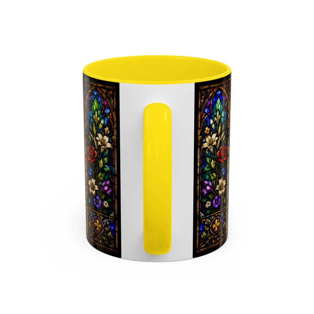 Jesus Crucifixion Mug, Christian Coffee Cup, Stained Glass Cross Mug, Faith Bible Mug, Religious Gift, Holy Bible Coffee Cup