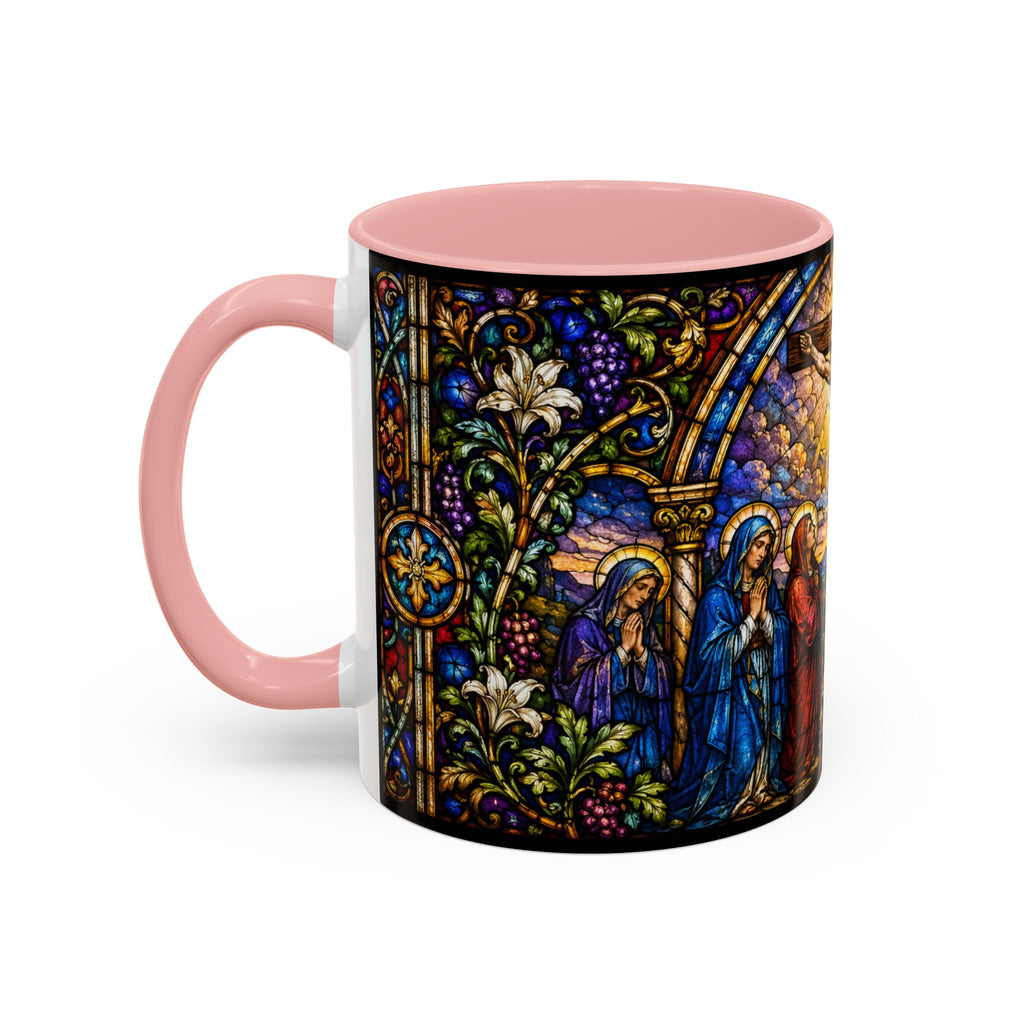 Crucifixion Stained Glass Mug | Accent Coffee Mug