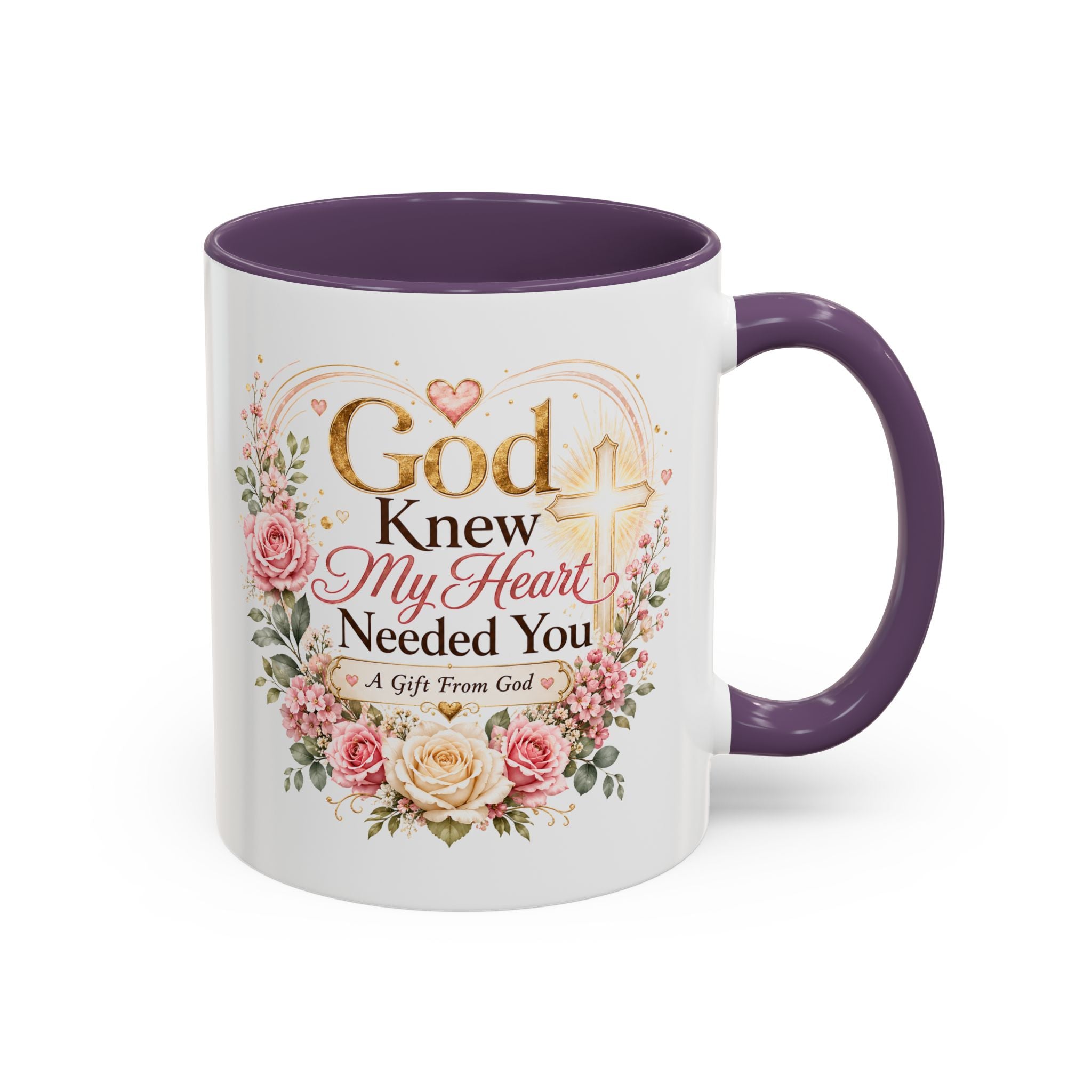 God Knew My Heart Needed You Mug, Christian Love Gift, Romantic Bible Verse Coffee Cup, Gift for Wife Girlfriend Husband Boyfriend