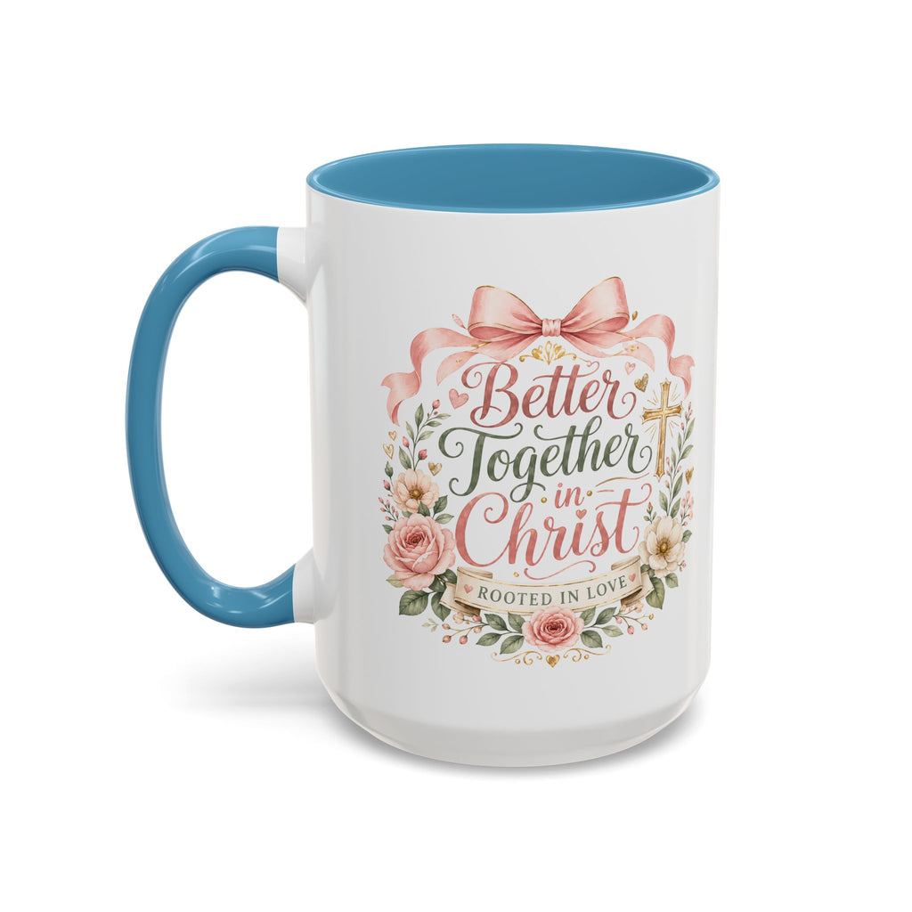 Better Together in Christ Mug, Christian Couple Gift, Rooted in Love Coffee Cup, Faith Wedding Anniversary Mug, Bible Verse Gift