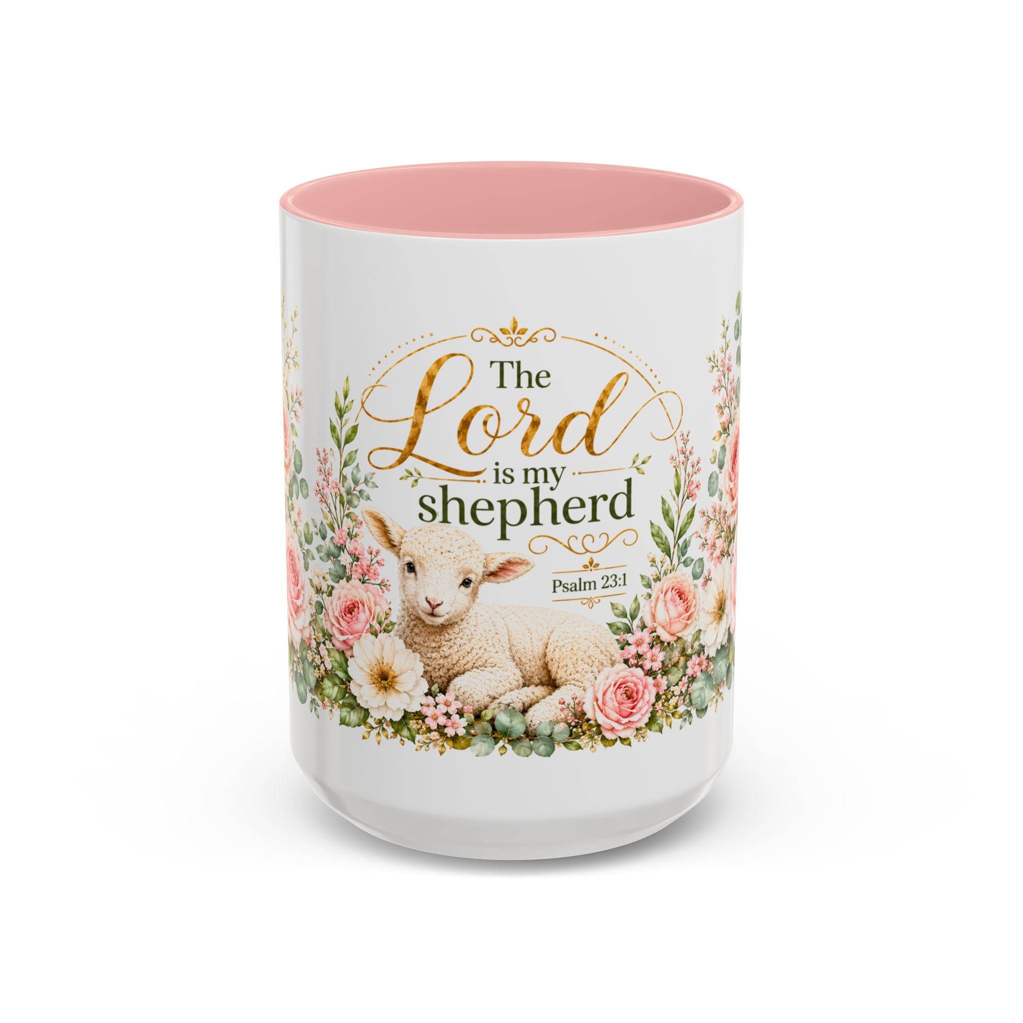 The Lord Is My Shepherd Mug, Psalm 23:1 Christian Coffee Cup, Lamb Bible Verse Mug, Faith Gift for Women Men, Religious Gift