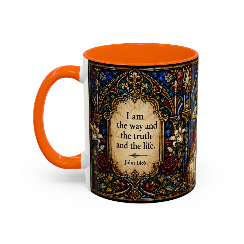Sacred Heart Jesus Stained Glass Mug | Accent Coffee Mug