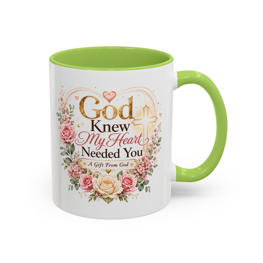 God Knew My Heart Needed You Mug, Christian Love Gift, Romantic Bible Verse Coffee Cup, Gift for Wife Girlfriend Husband Boyfriend