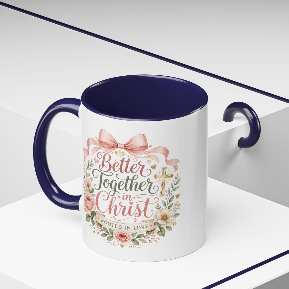 Better Together in Christ Mug, Christian Couple Gift, Rooted in Love Coffee Cup, Faith Wedding Anniversary Mug, Bible Verse Gift