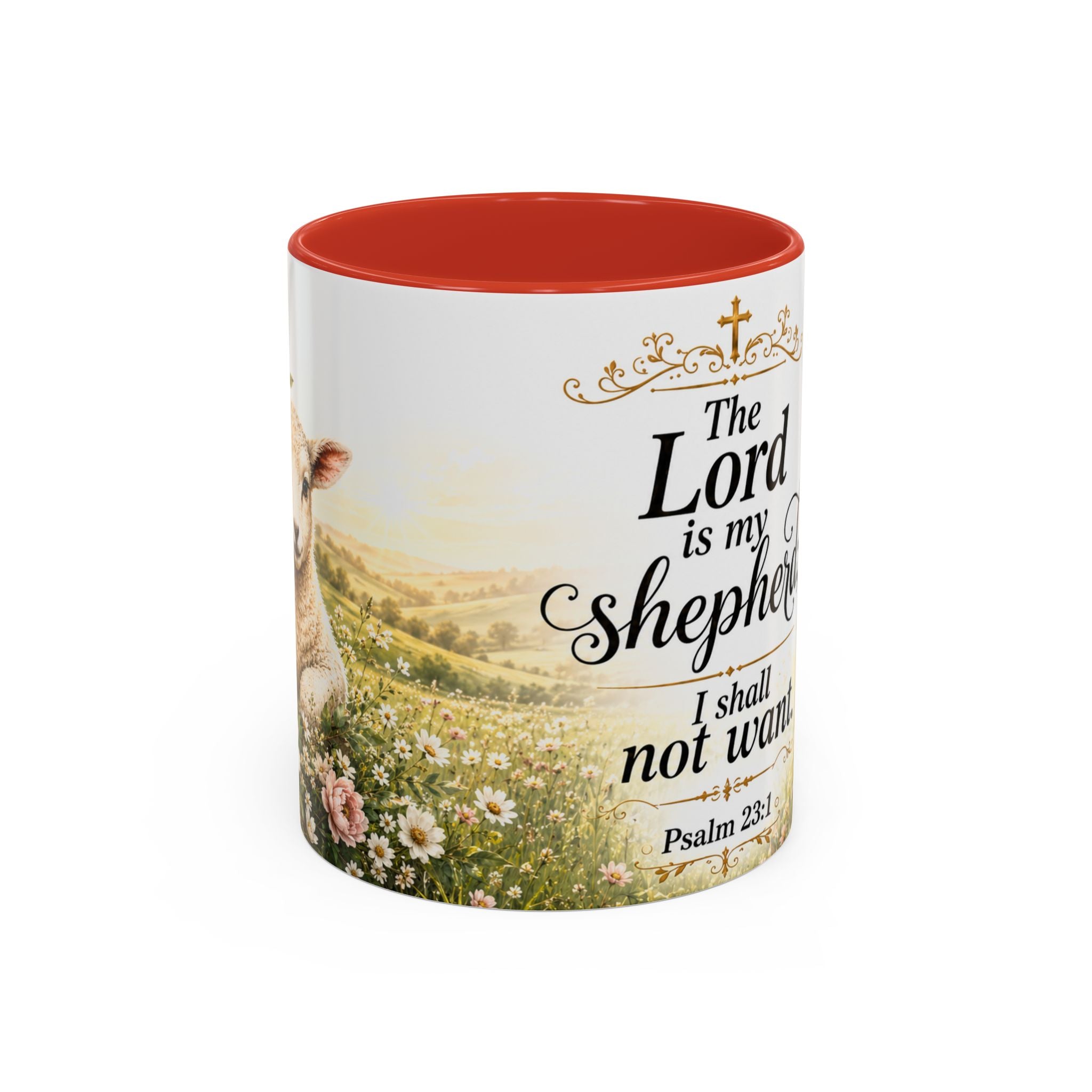 Innocence & Surrender to God Accent Coffee Mug | Religious Faith Scripture