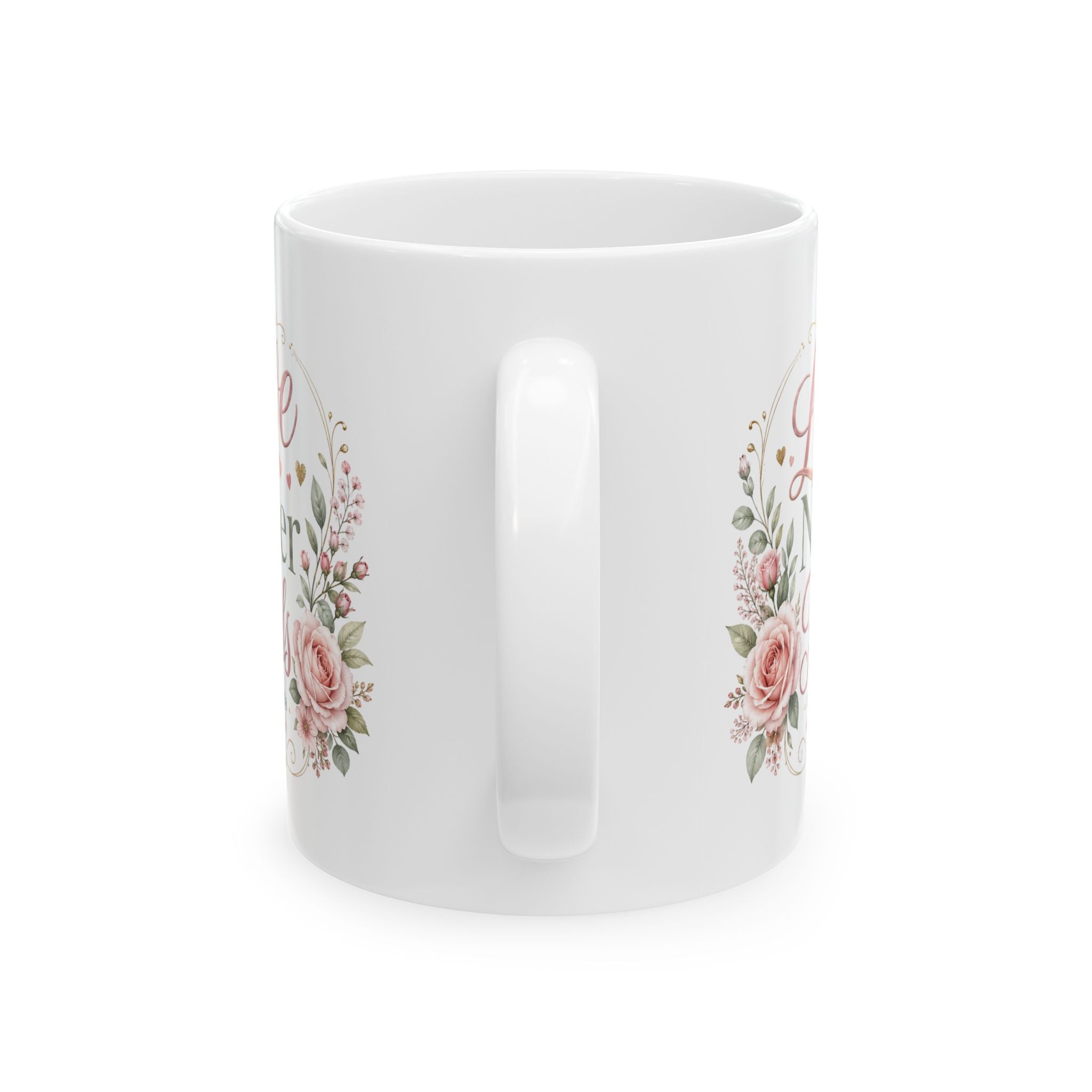 Love Never Fails coffe cup