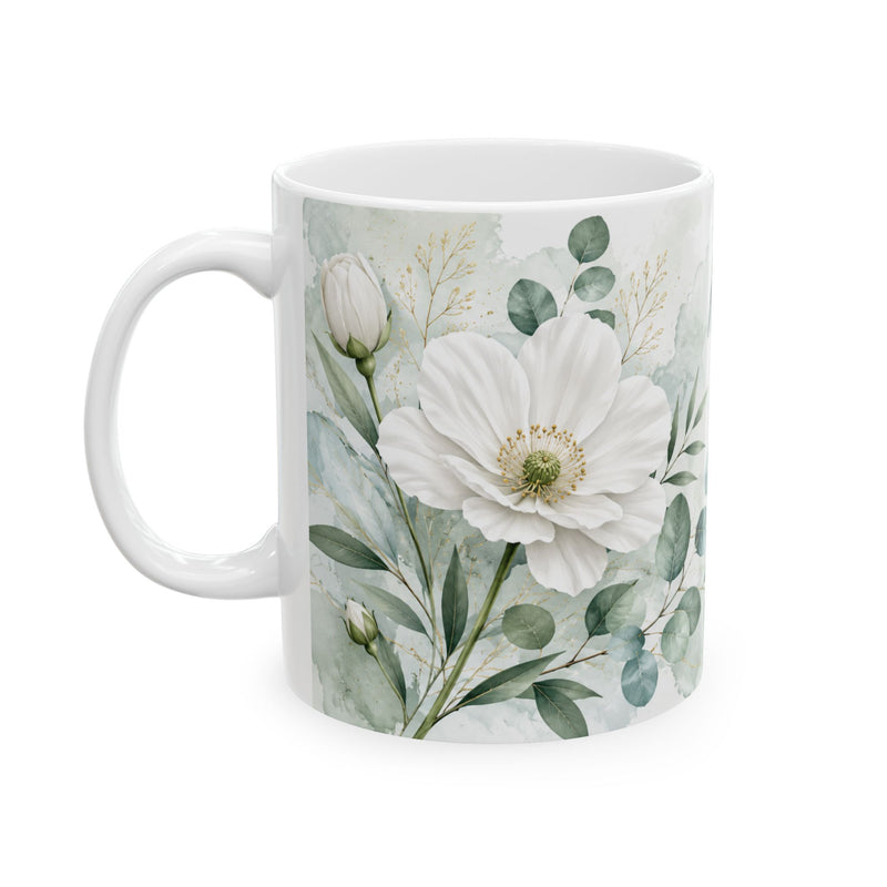 His Days Are a Flower Psalm Verse Mug