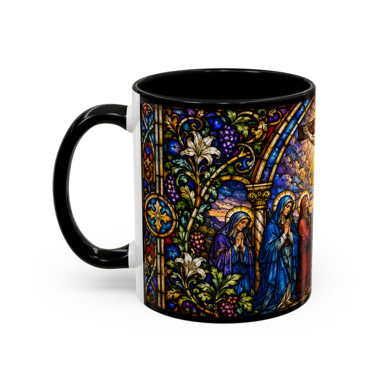 Crucifixion Stained Glass Mug | Accent Coffee Mug
