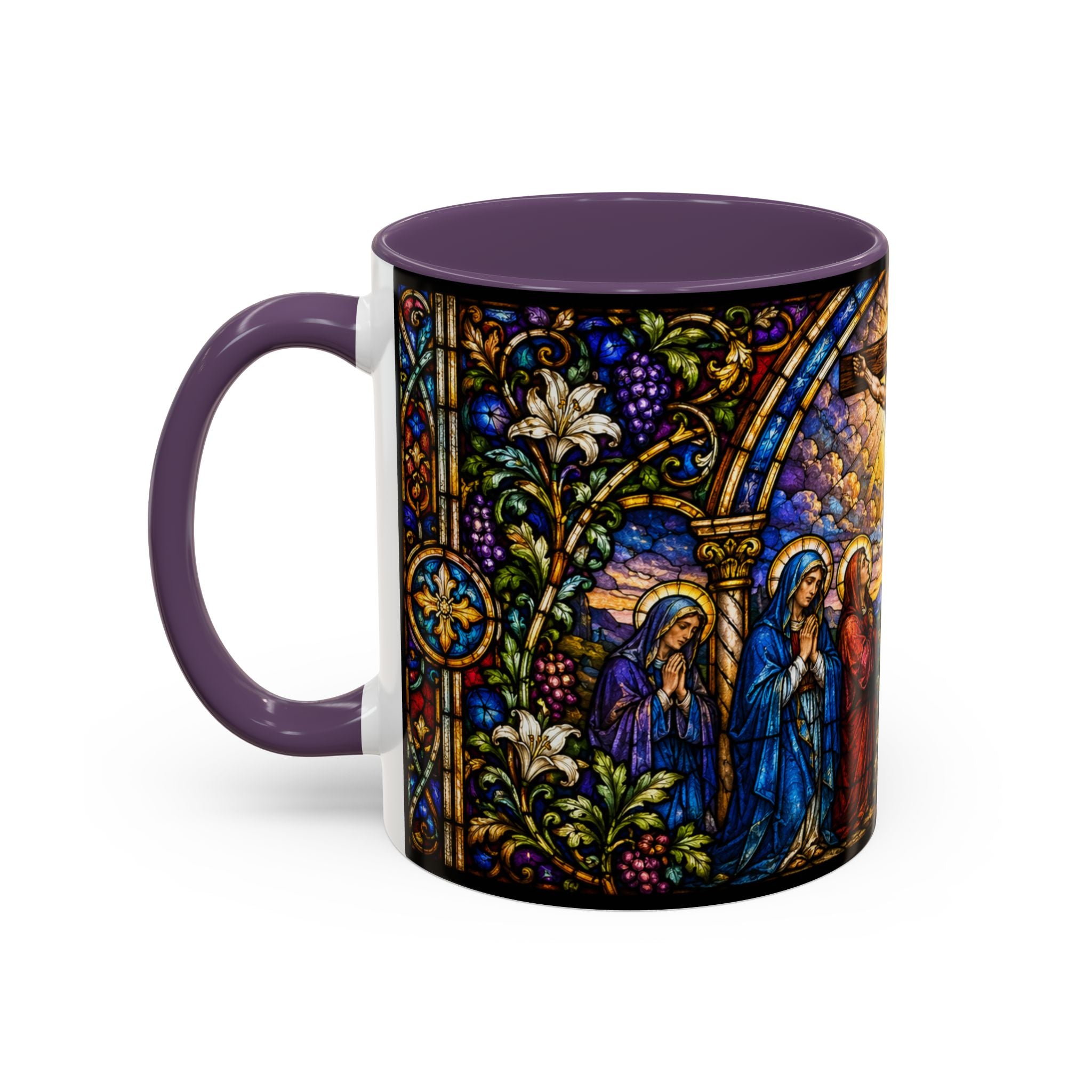 Crucifixion Stained Glass Mug | Accent Coffee Mug