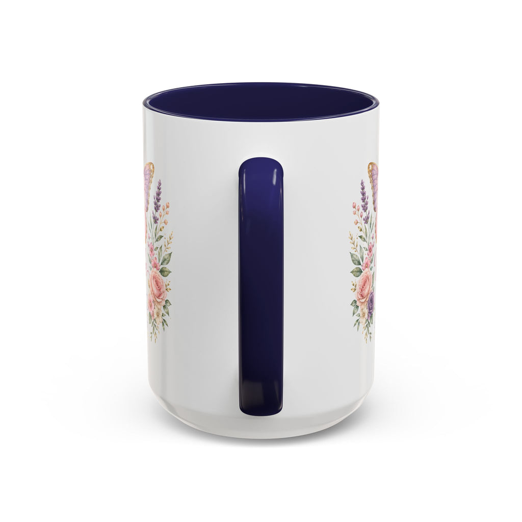 Biblical Butterfly Cup Accent Coffee Mug | Scripture Floral Ceramic