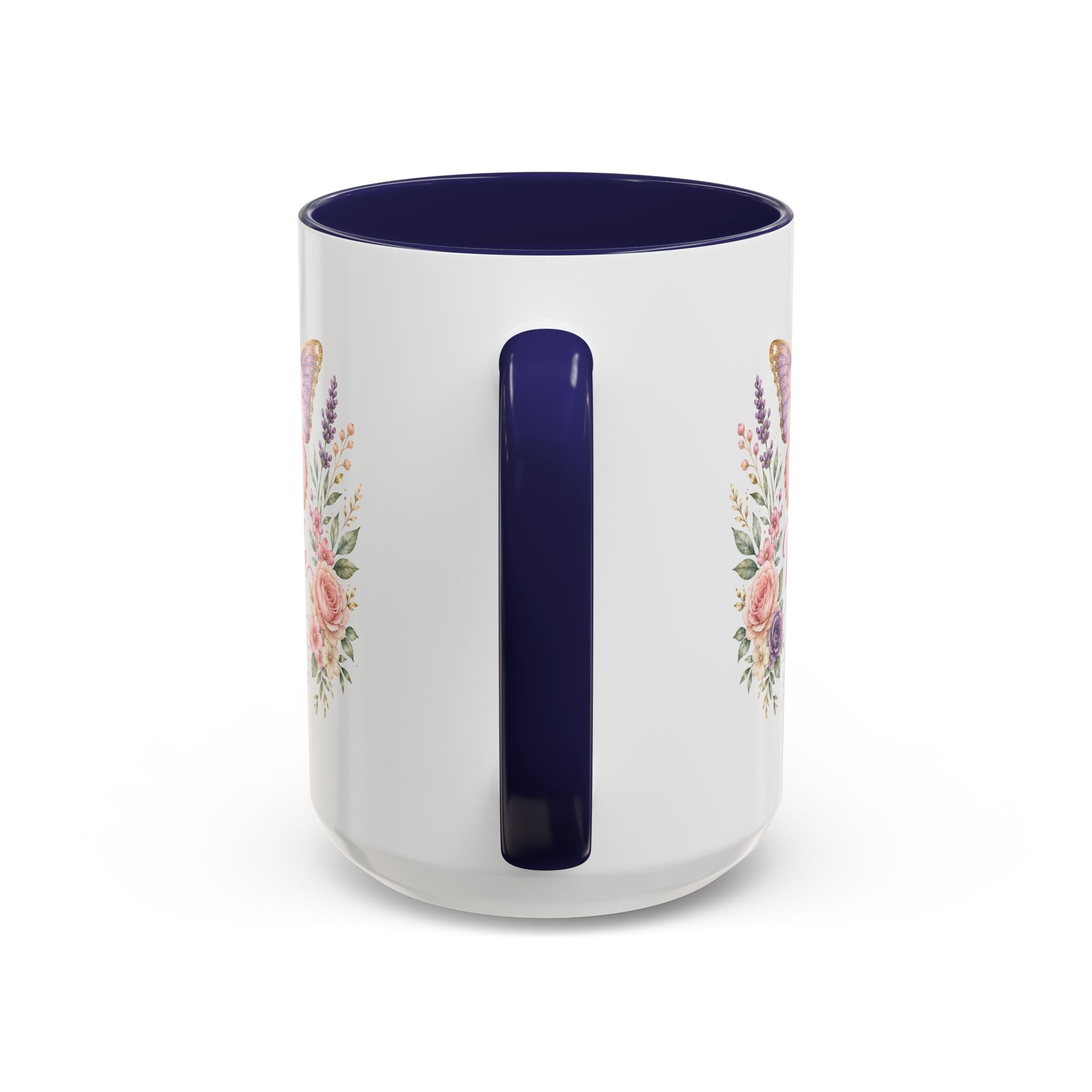 Biblical Butterfly Cup Accent Coffee Mug | Scripture Floral Ceramic