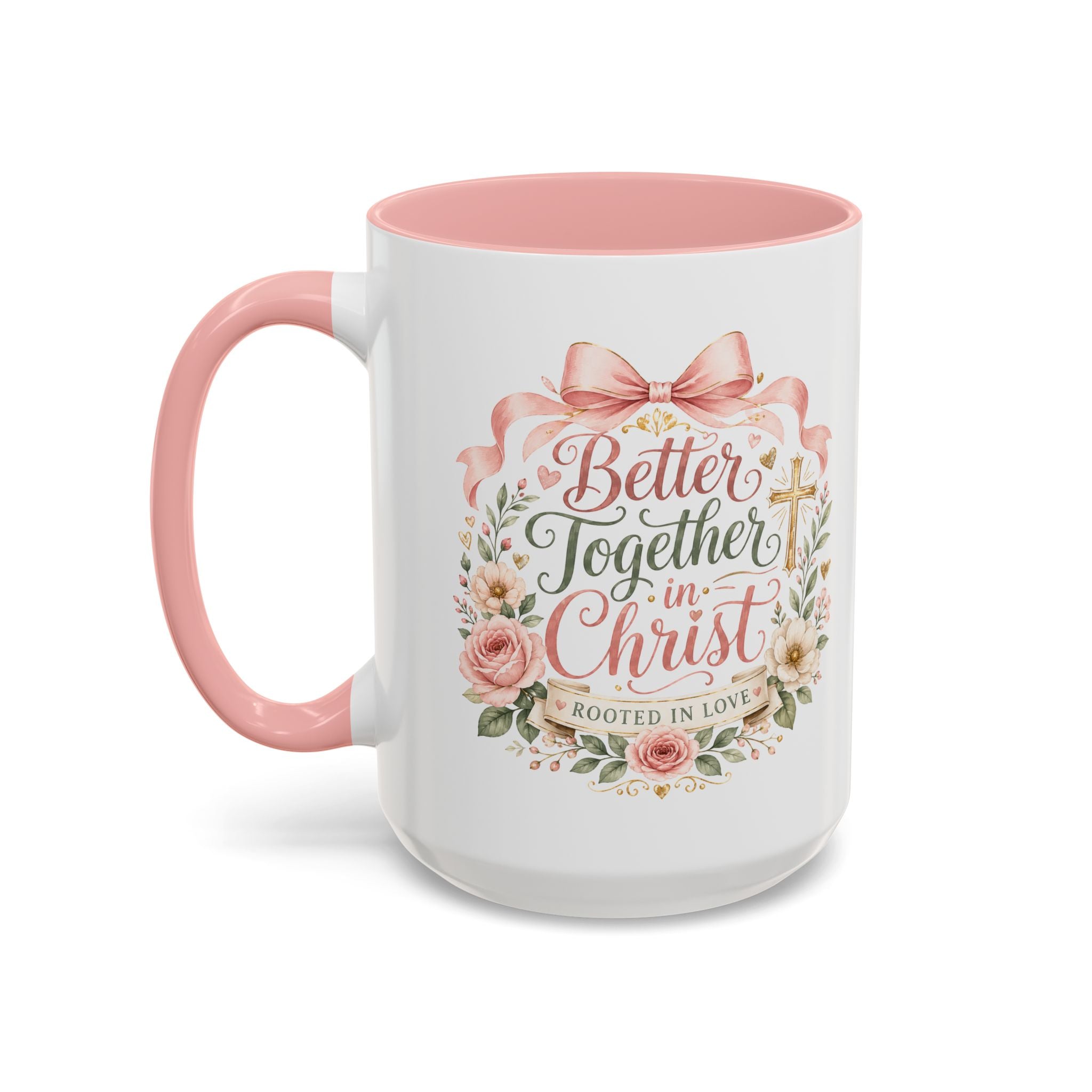 Better Together in Christ Mug, Christian Couple Gift, Rooted in Love Coffee Cup, Faith Wedding Anniversary Mug, Bible Verse Gift