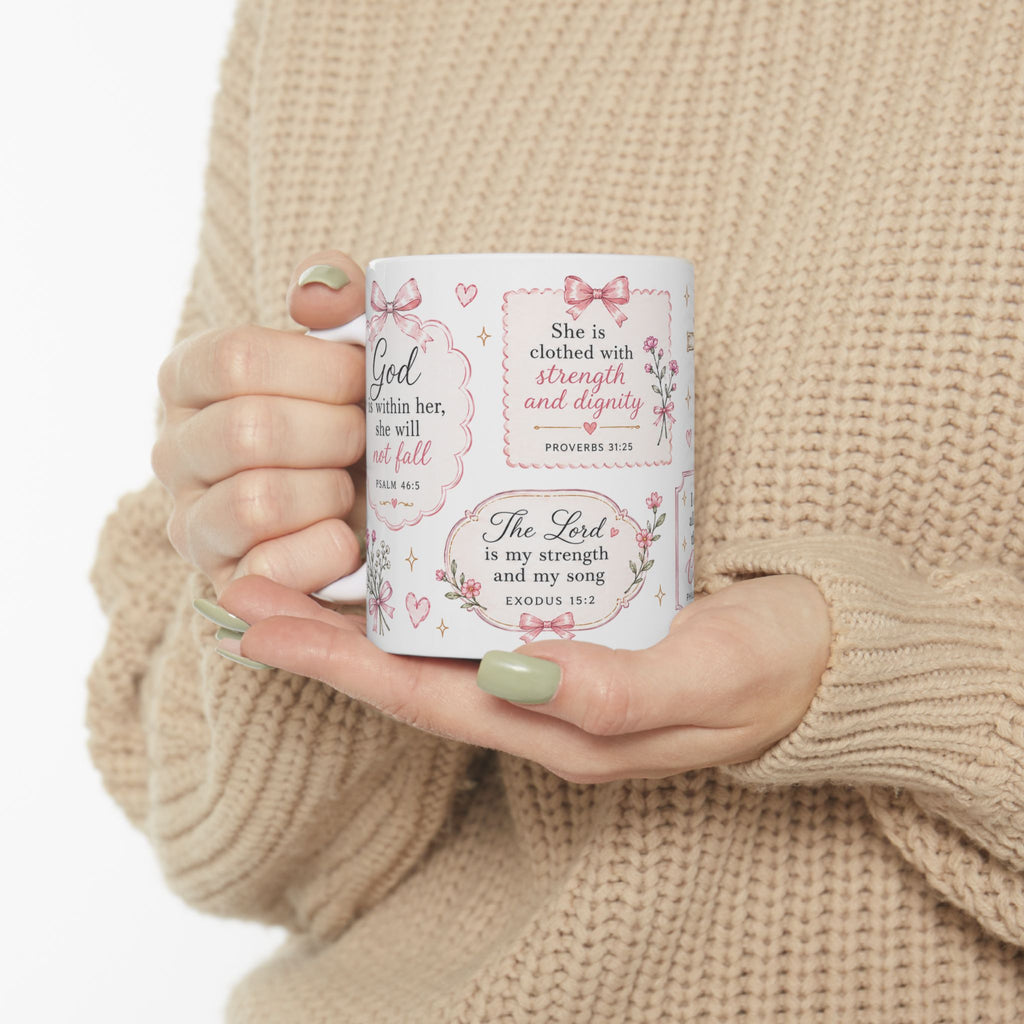 Christian Scripture Mug, Walk by Faith Coffee Cup