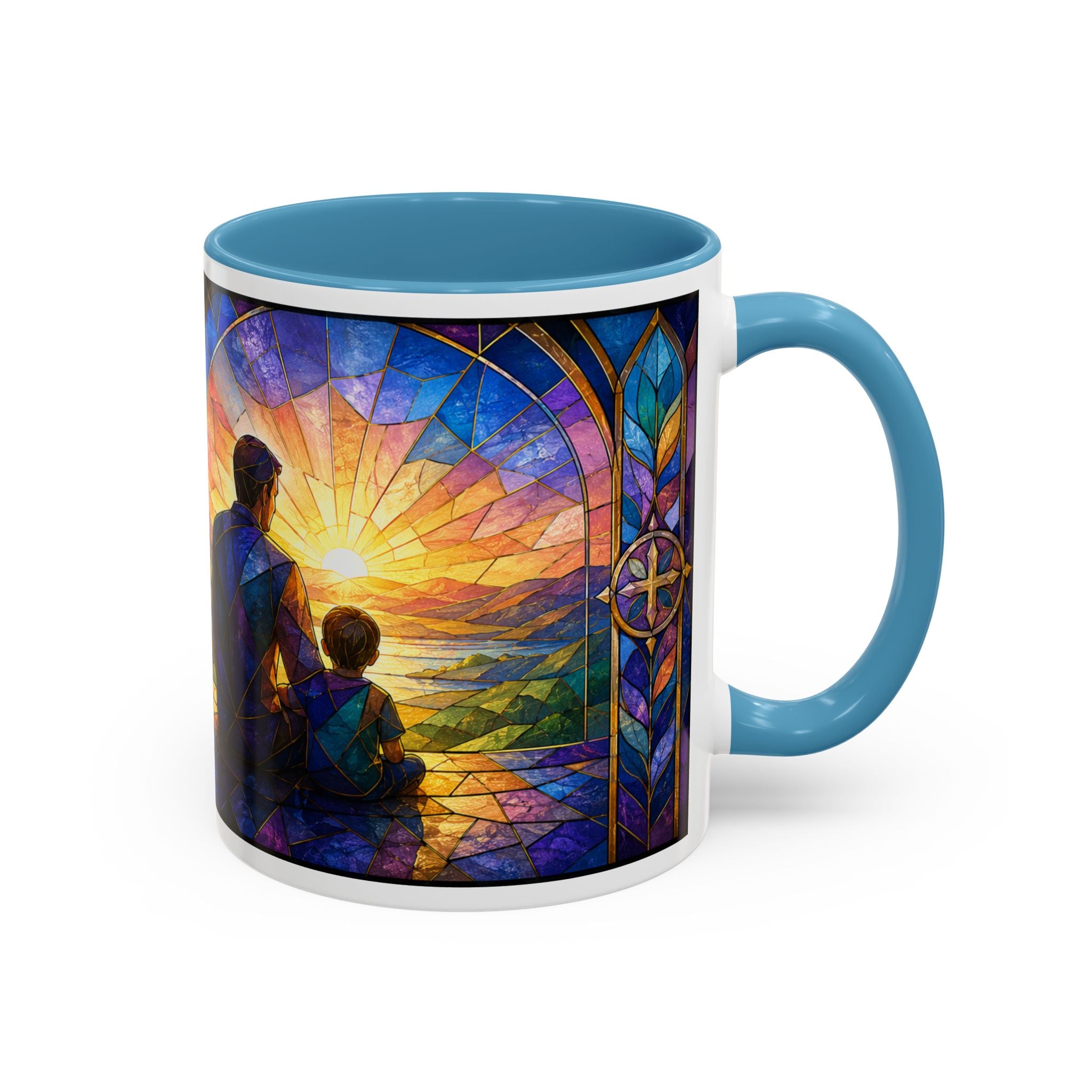 Blessed Dad Mug, Christian Fathers Day Gift, Bible Verse Mug for Dad, Proverbs 17:6 Coffee Cup, Faith Gift for Father Grandpa Husband