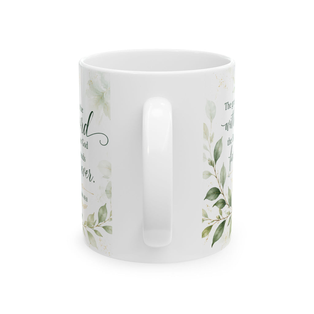 White Magnolia Floral Mug