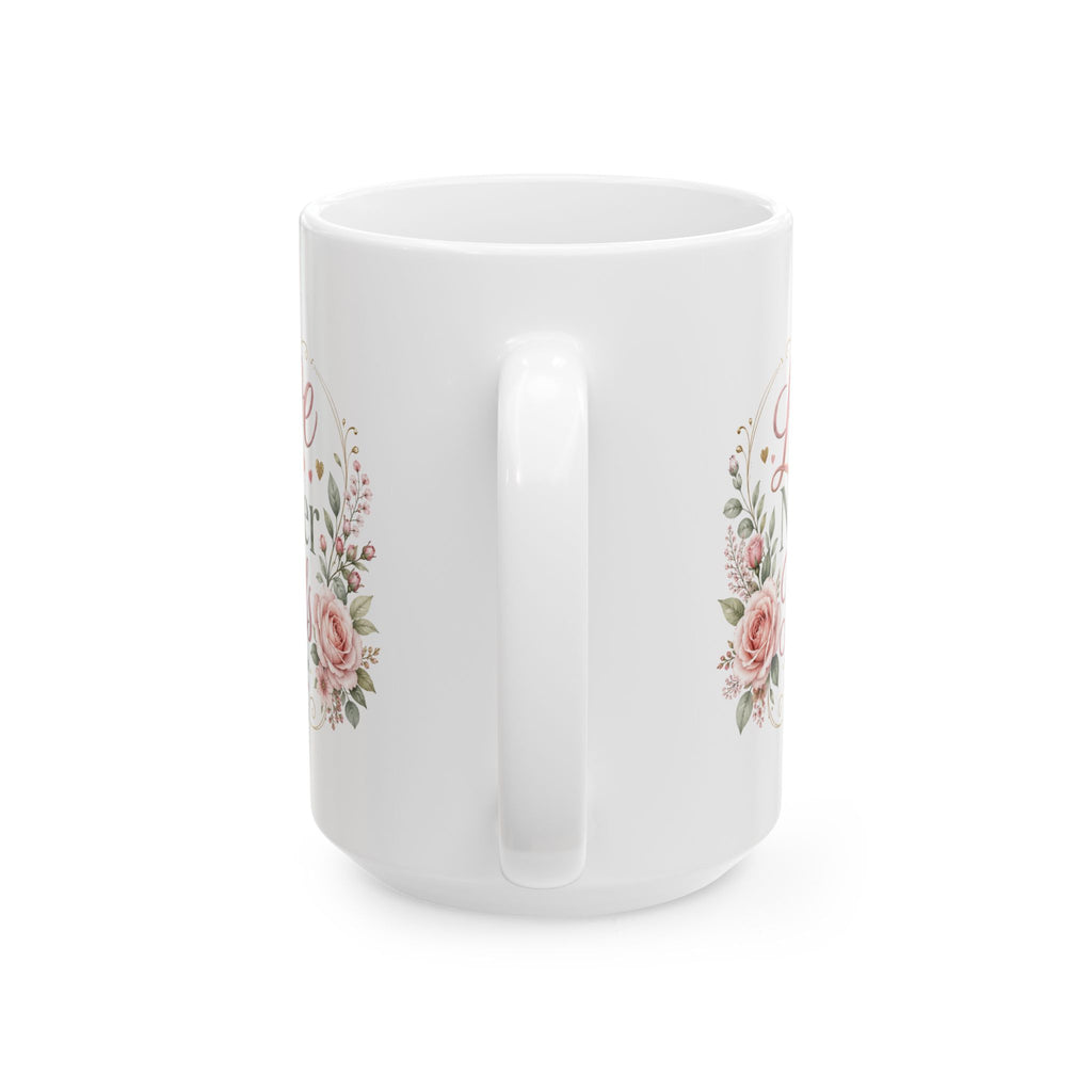 Love Never Fails coffe cup