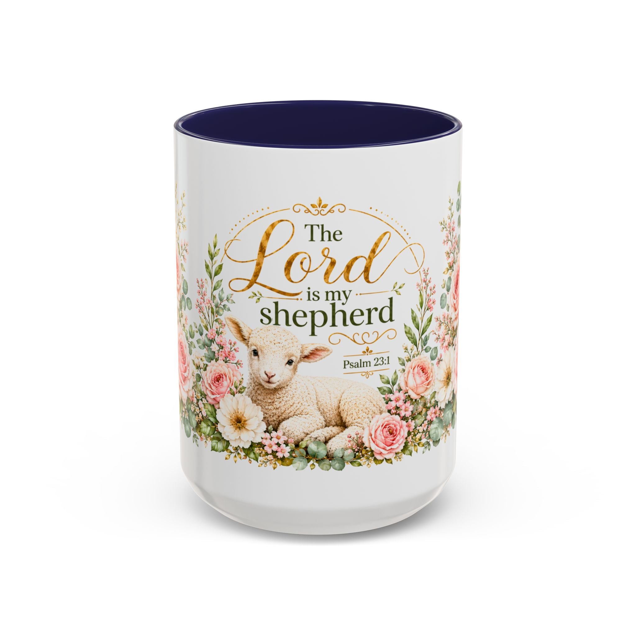 The Lord Is My Shepherd Mug, Psalm 23:1 Christian Coffee Cup, Lamb Bible Verse Mug, Faith Gift for Women Men, Religious Gift