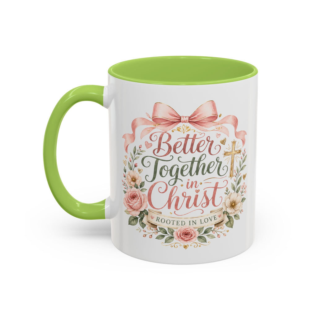 Better Together in Christ Mug, Christian Couple Gift, Rooted in Love Coffee Cup, Faith Wedding Anniversary Mug, Bible Verse Gift