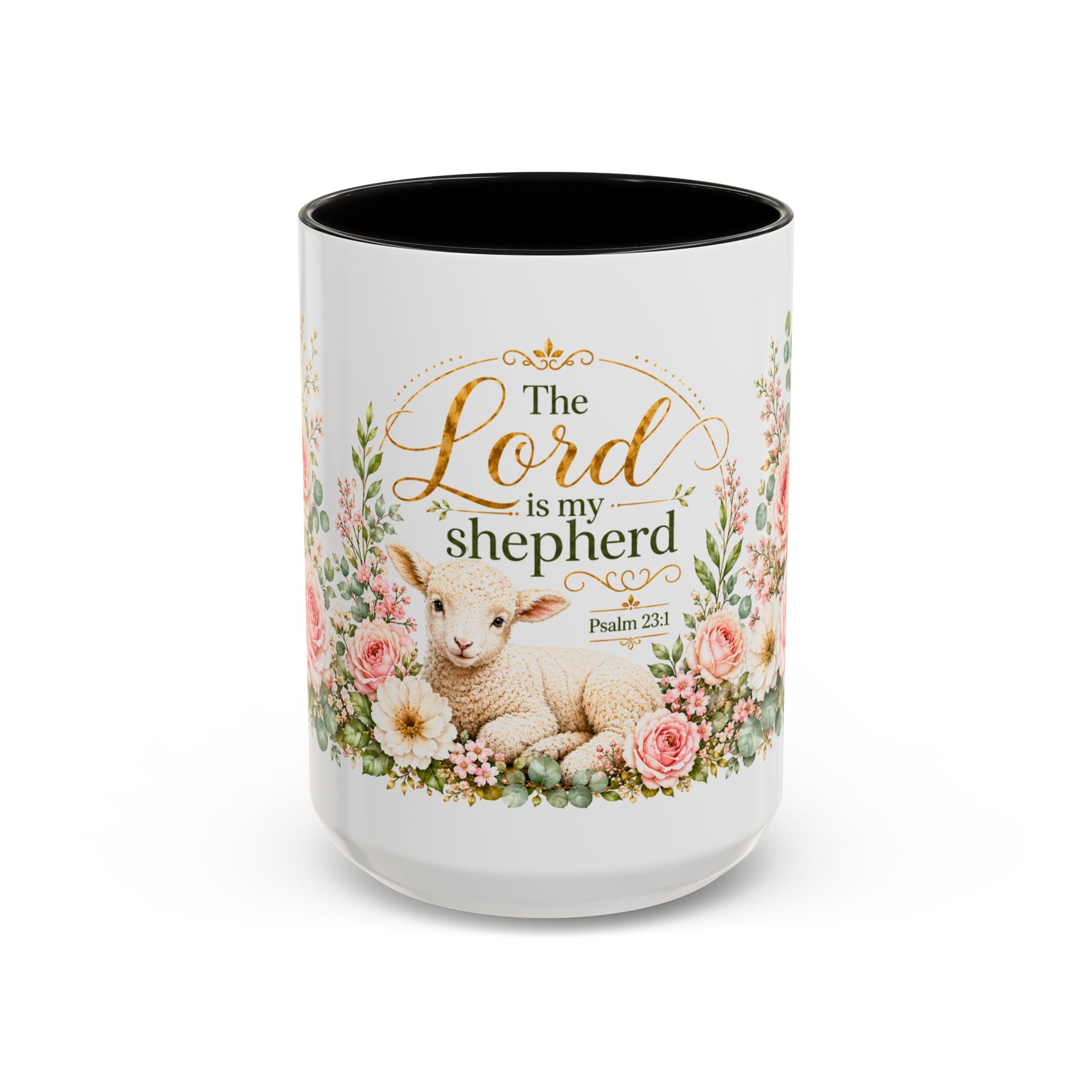 The Lord Is My Shepherd Mug, Psalm 23:1 Christian Coffee Cup, Lamb Bible Verse Mug, Faith Gift for Women Men, Religious Gift