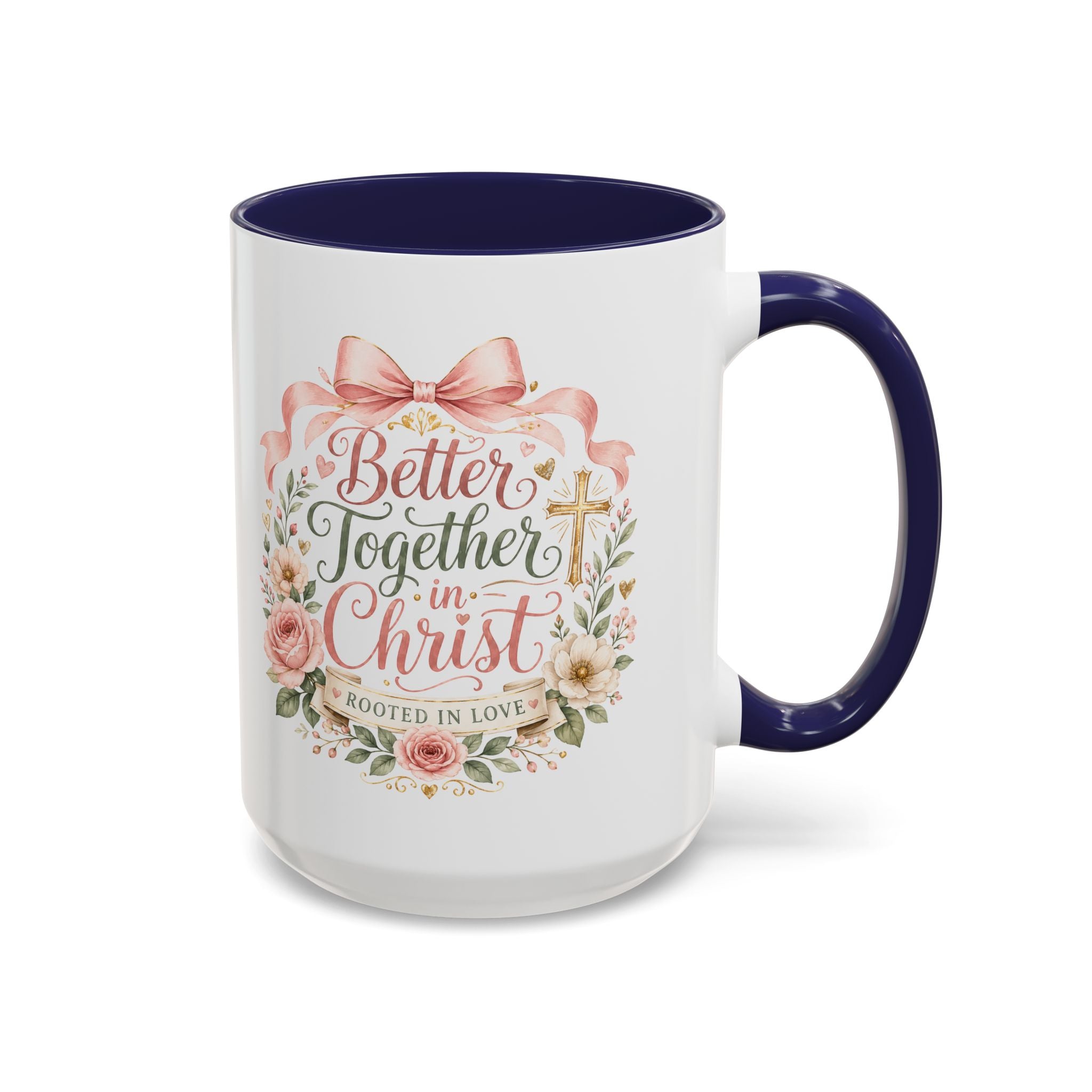 Better Together in Christ Mug, Christian Couple Gift, Rooted in Love Coffee Cup, Faith Wedding Anniversary Mug, Bible Verse Gift