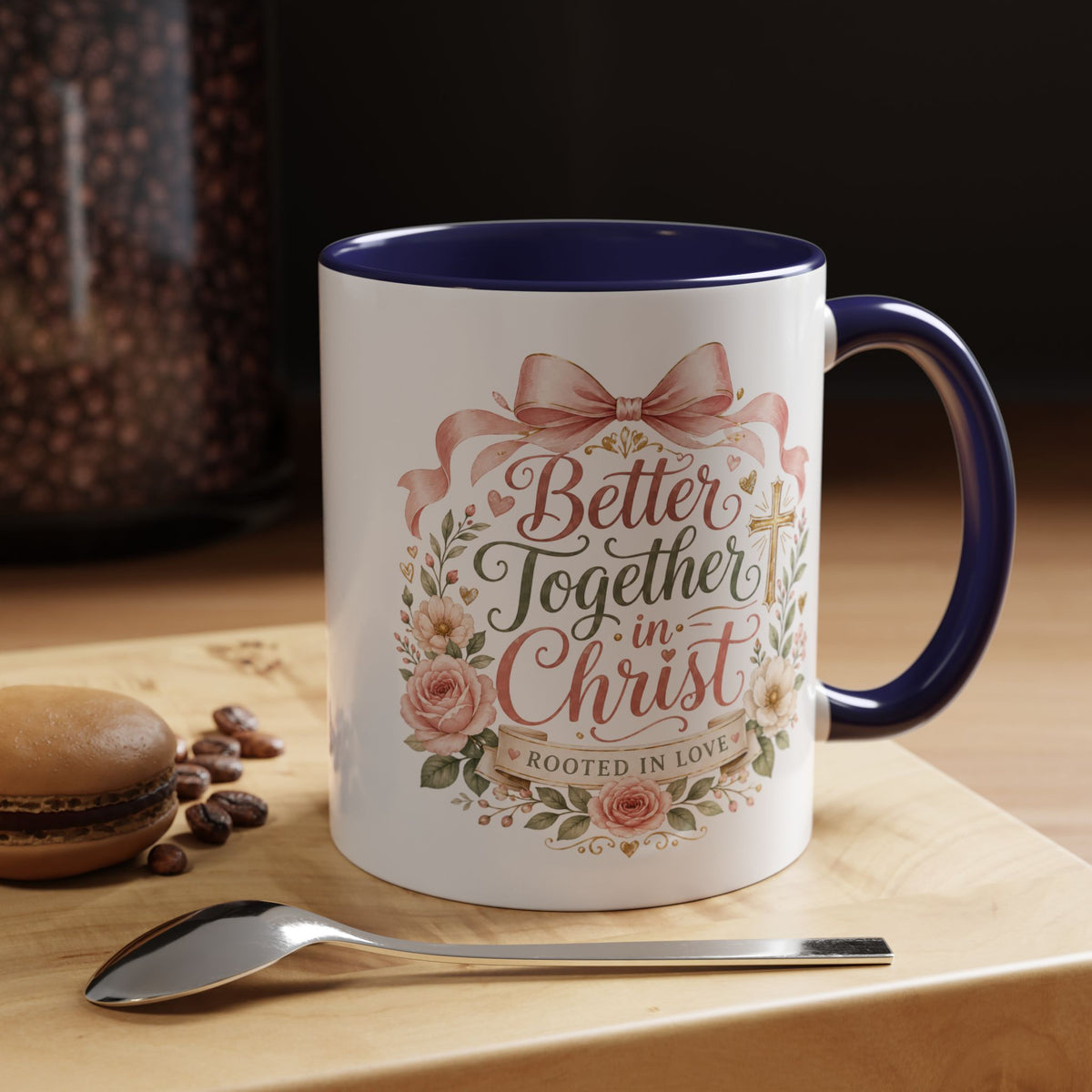 Better Together in Christ Mug, Christian Couple Gift, Rooted in Love Coffee Cup, Faith Wedding Anniversary Mug, Bible Verse Gift