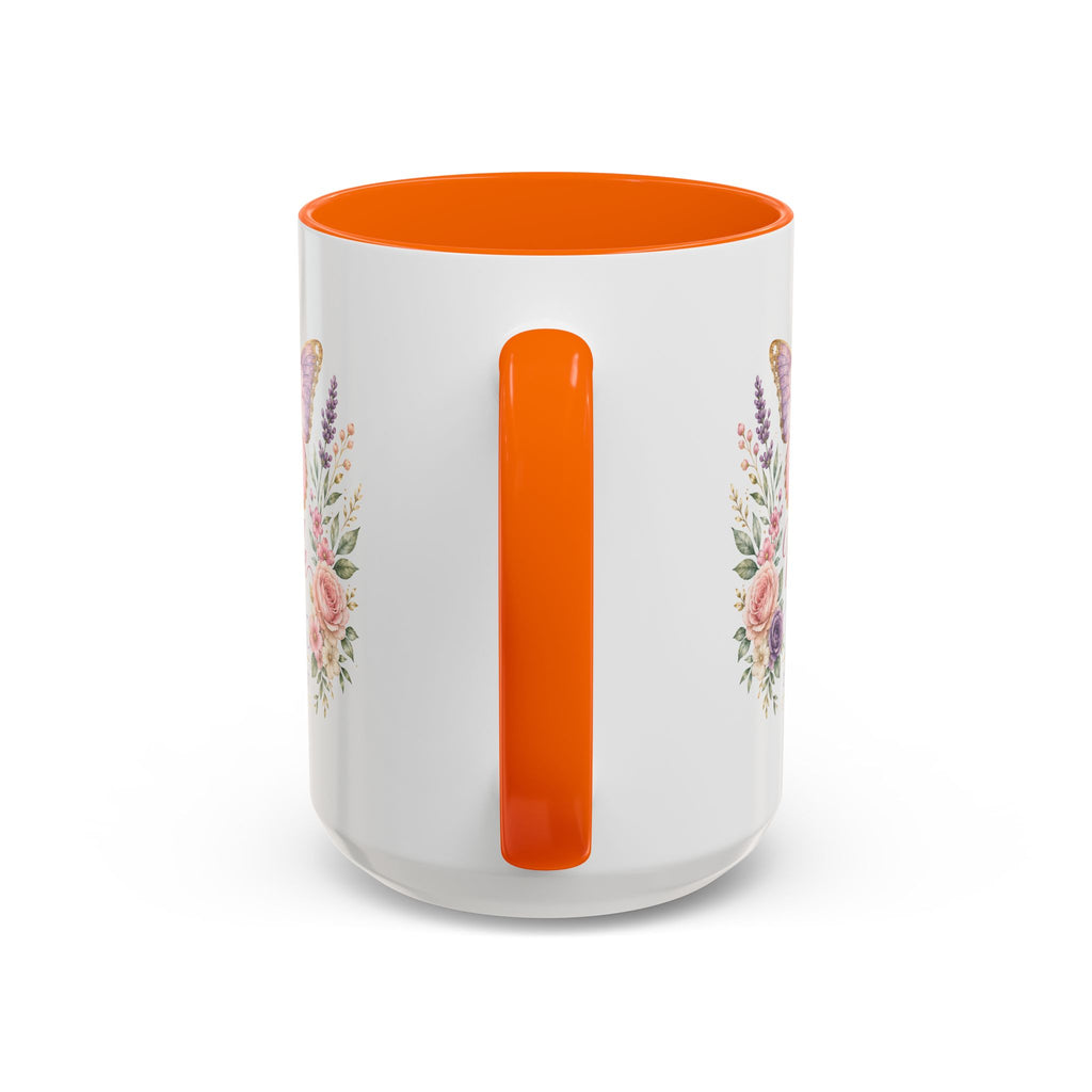 Biblical Butterfly Cup Accent Coffee Mug | Scripture Floral Ceramic