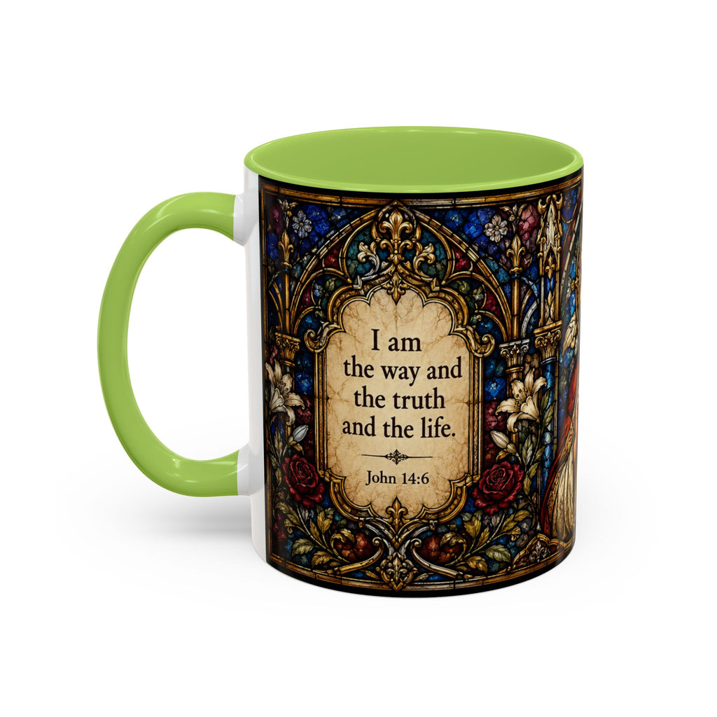 Sacred Heart Jesus Stained Glass Mug | Accent Coffee Mug