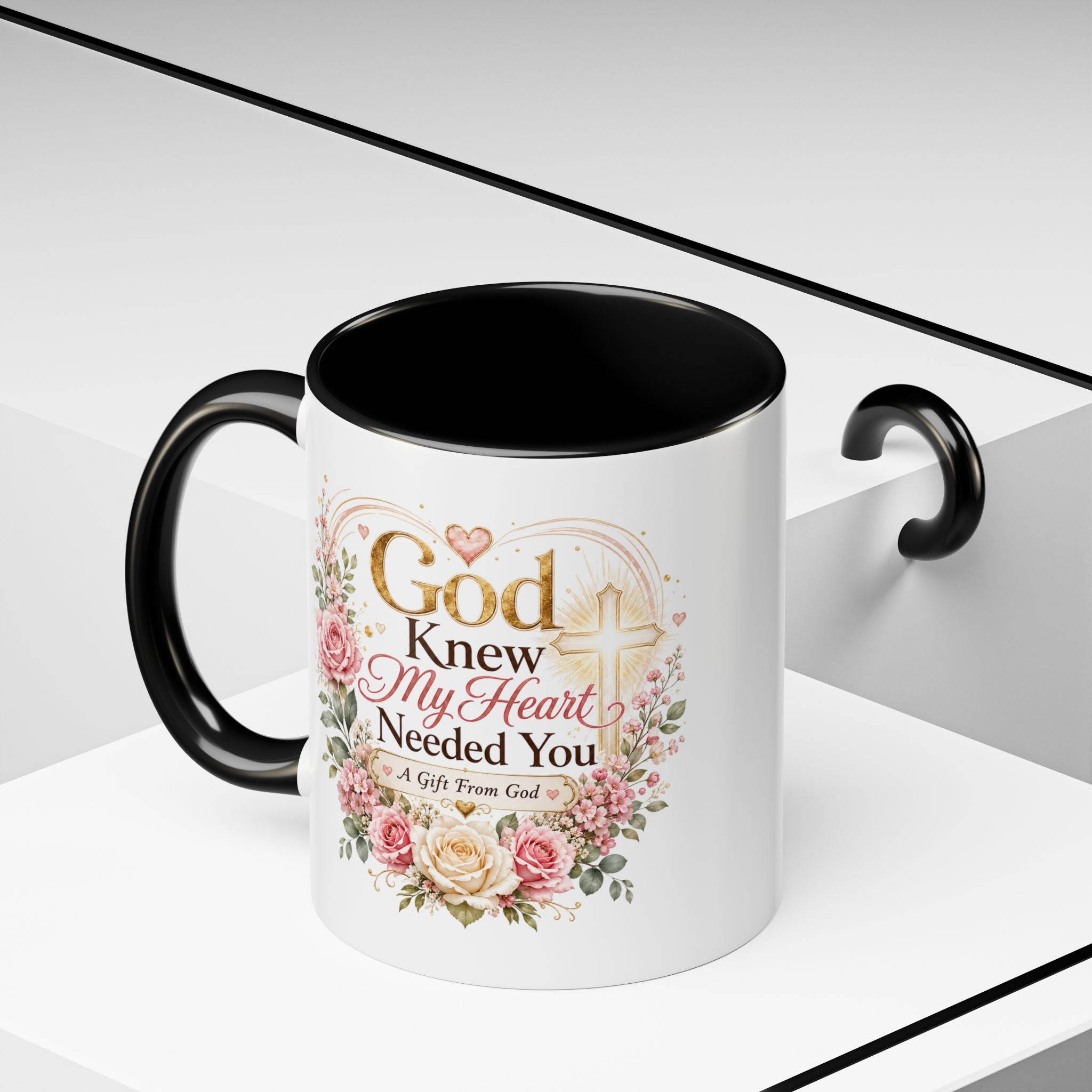 God Knew My Heart Needed You Mug, Christian Love Gift, Romantic Bible Verse Coffee Cup, Gift for Wife Girlfriend Husband Boyfriend