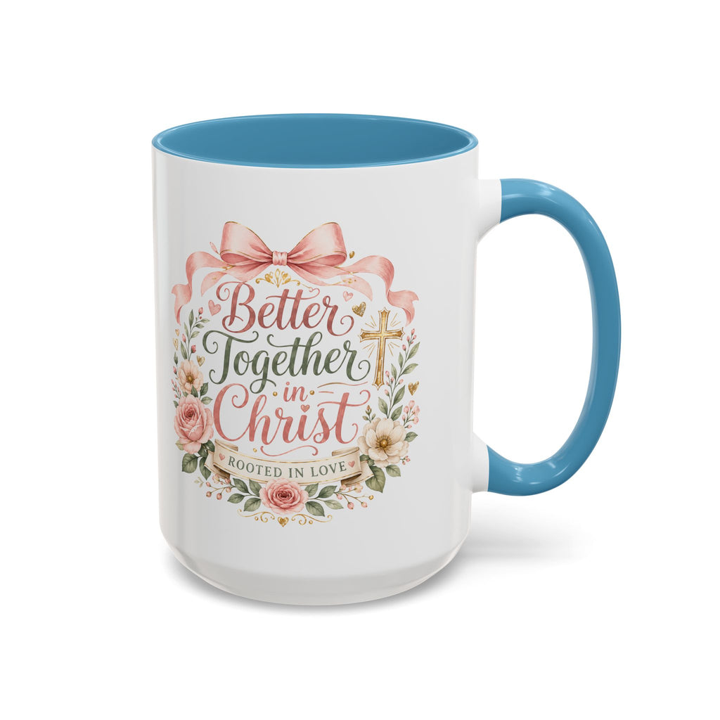Better Together in Christ Mug, Christian Couple Gift, Rooted in Love Coffee Cup, Faith Wedding Anniversary Mug, Bible Verse Gift