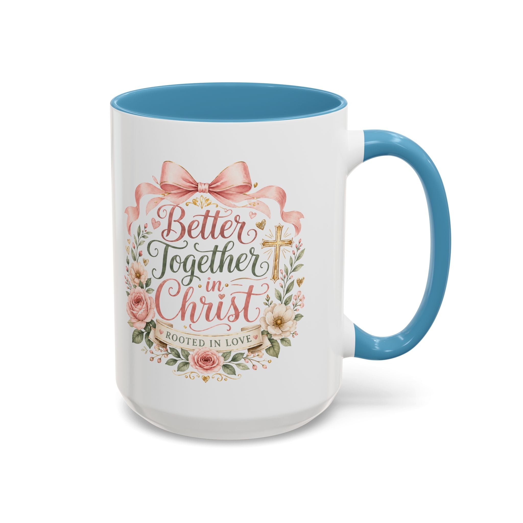 Better Together in Christ Mug, Christian Couple Gift, Rooted in Love Coffee Cup, Faith Wedding Anniversary Mug, Bible Verse Gift