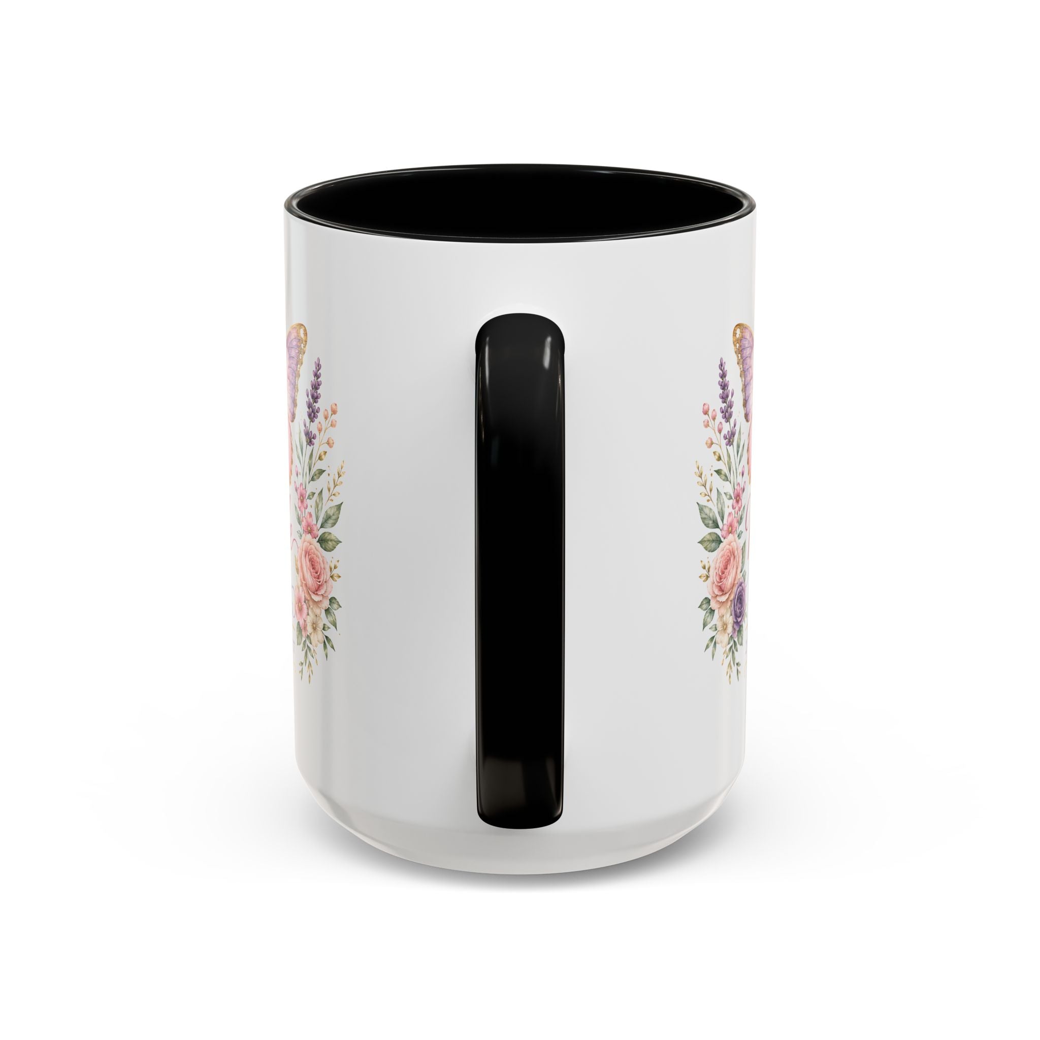 Biblical Butterfly Cup Accent Coffee Mug | Scripture Floral Ceramic