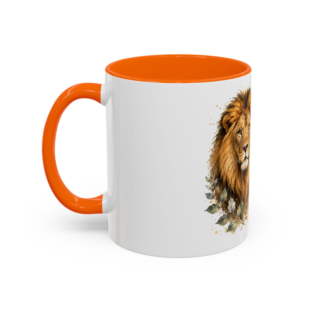 Strong and Courageous Lion Christian Mug | Accent Coffee Mug 11oz 15oz