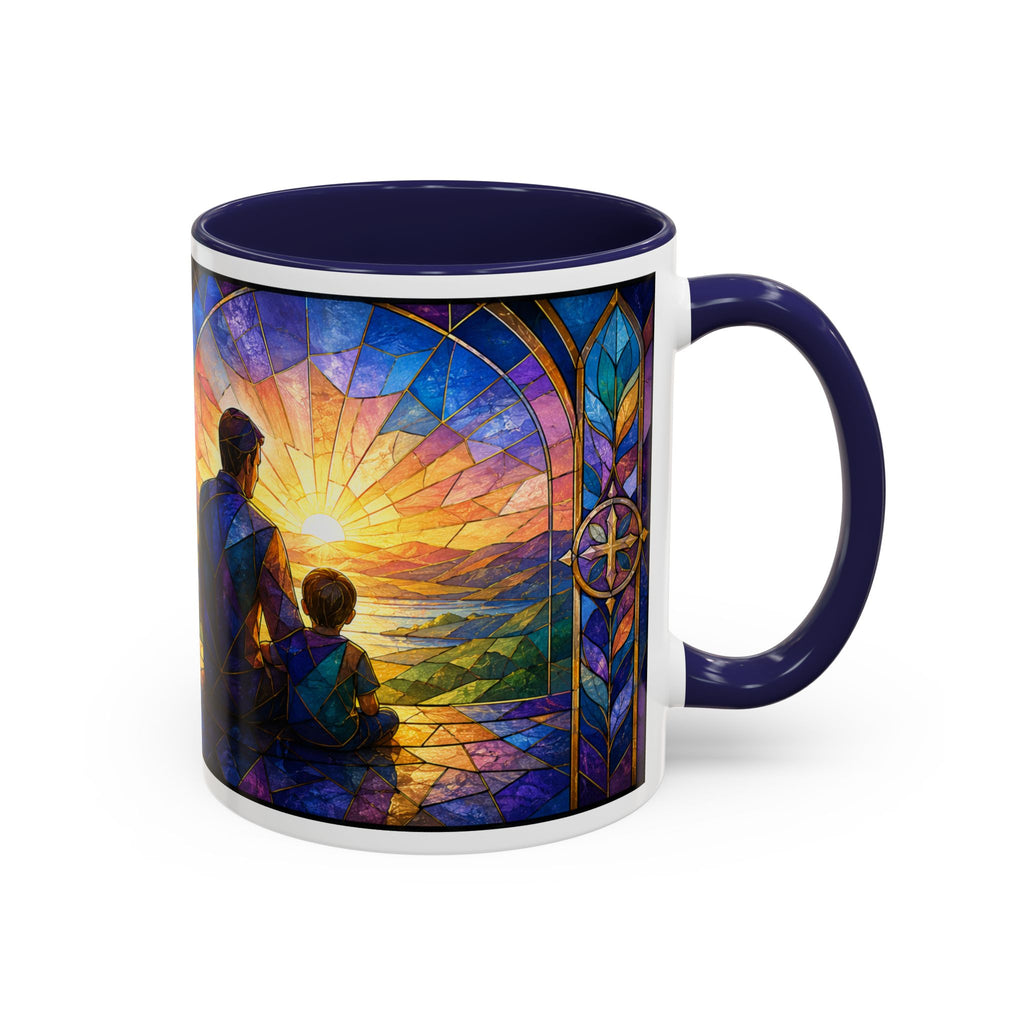 Blessed Dad Mug, Christian Fathers Day Gift, Bible Verse Mug for Dad, Proverbs 17:6 Coffee Cup, Faith Gift for Father Grandpa Husband
