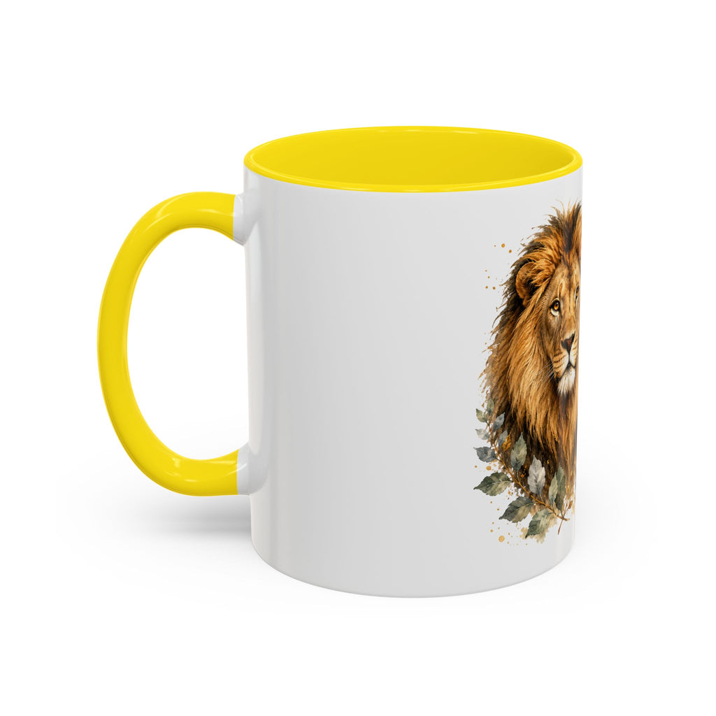 Strong and Courageous Lion Christian Mug | Accent Coffee Mug 11oz 15oz