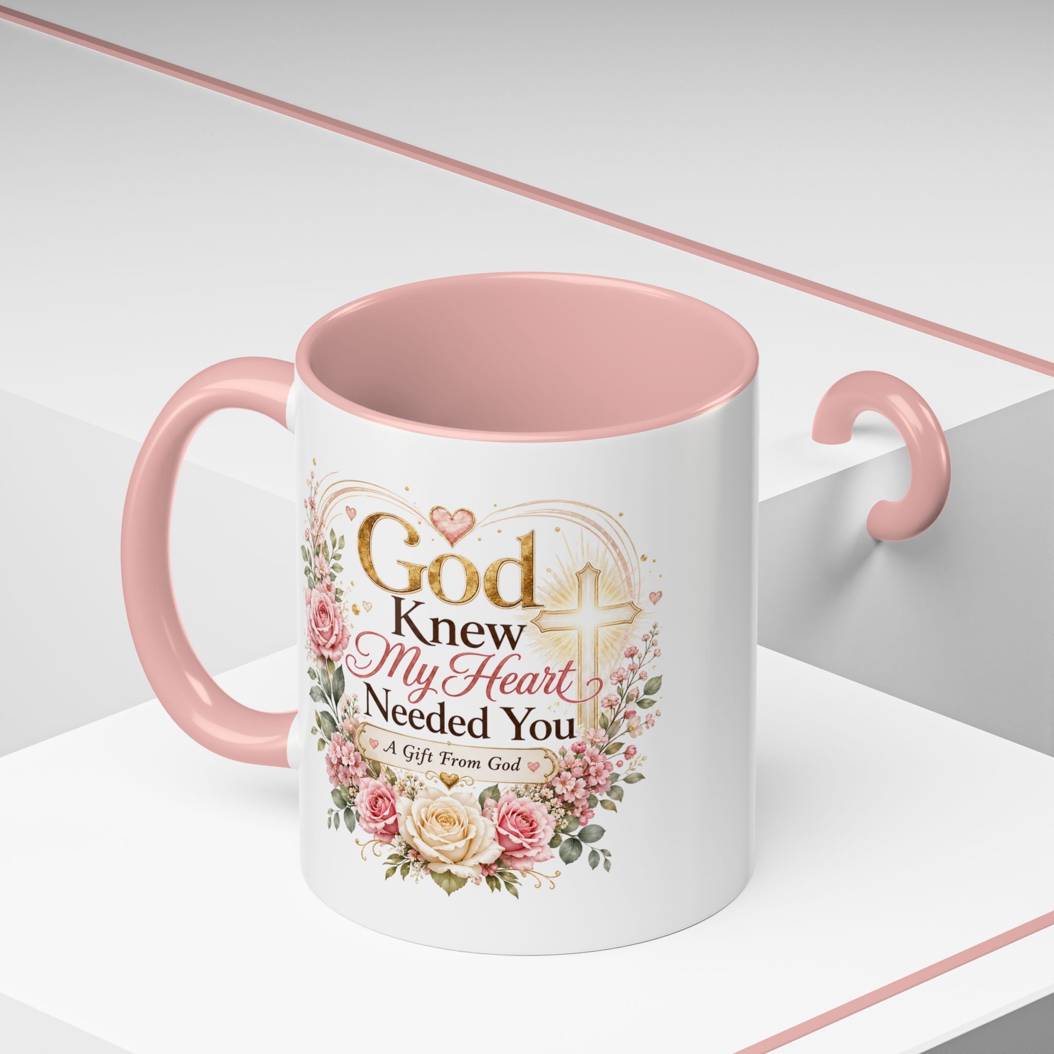 God Knew My Heart Needed You Mug, Christian Love Gift, Romantic Bible Verse Coffee Cup, Gift for Wife Girlfriend Husband Boyfriend