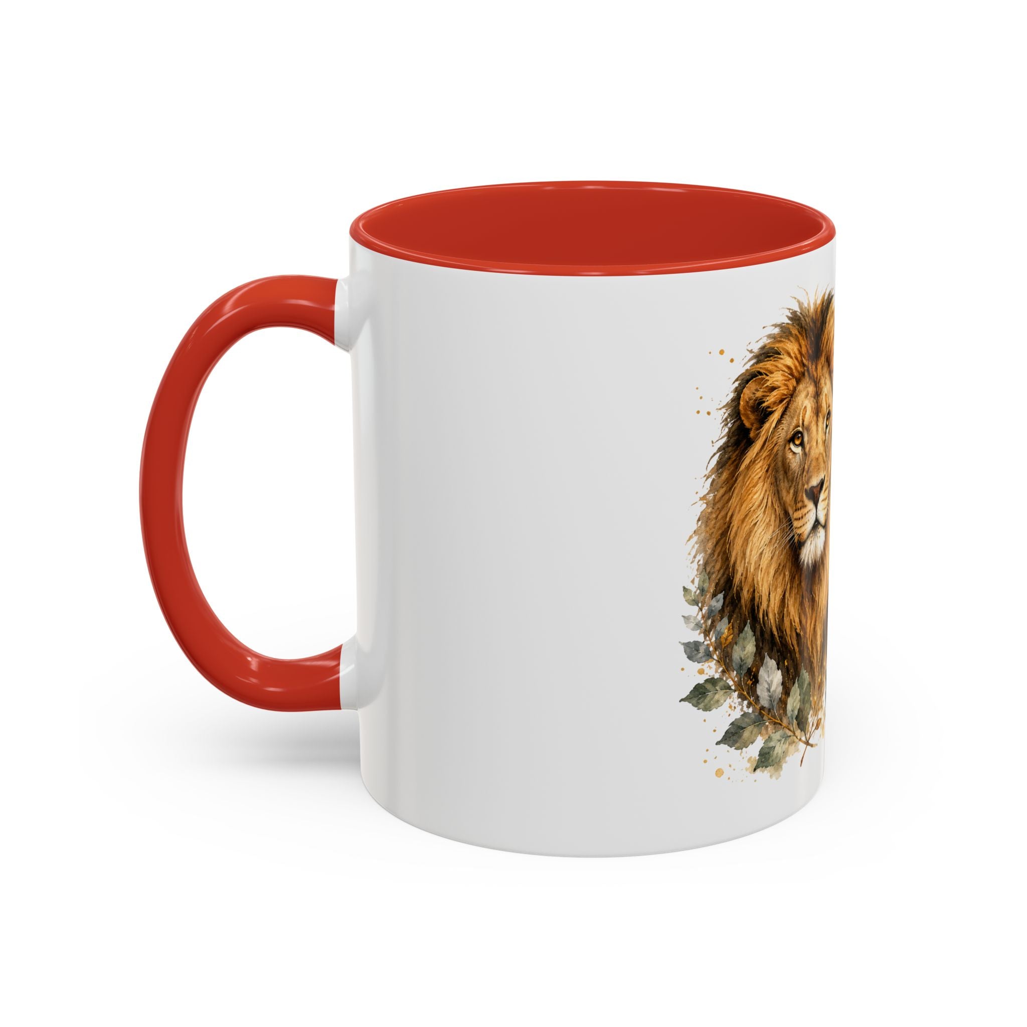 Strong and Courageous Lion Christian Mug | Accent Coffee Mug 11oz 15oz