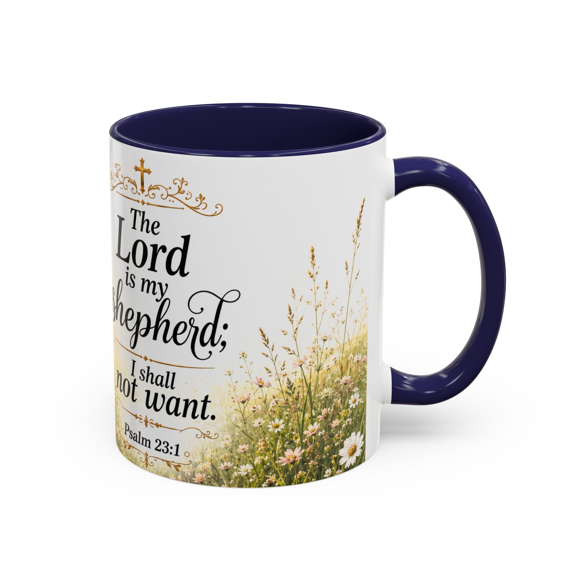 Innocence & Surrender to God Accent Coffee Mug | Religious Faith Scripture