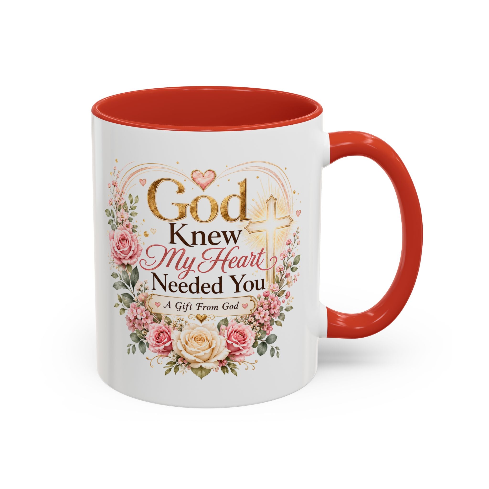 God Knew My Heart Needed You Mug, Christian Love Gift, Romantic Bible Verse Coffee Cup, Gift for Wife Girlfriend Husband Boyfriend