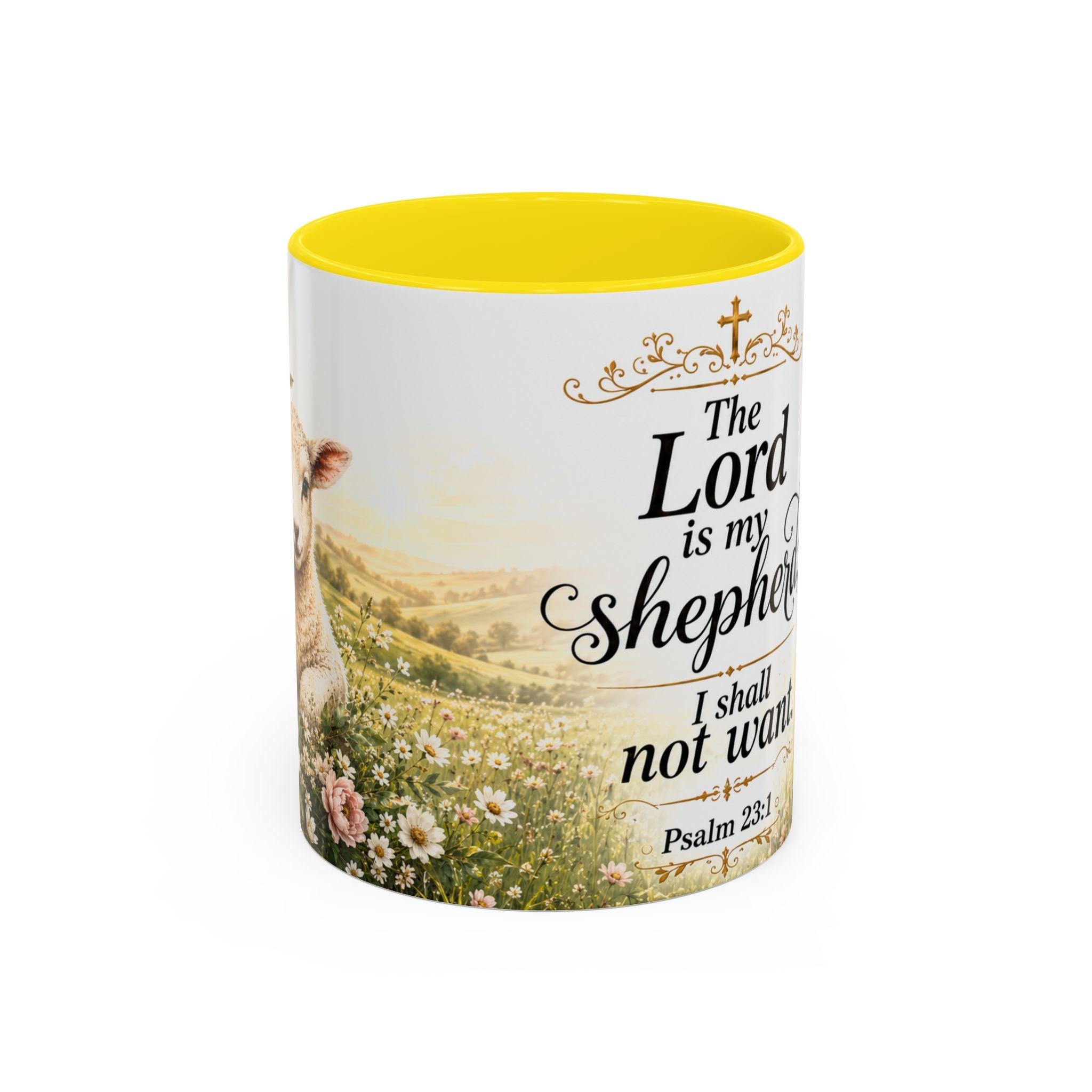 Innocence & Surrender to God Accent Coffee Mug | Religious Faith Scripture